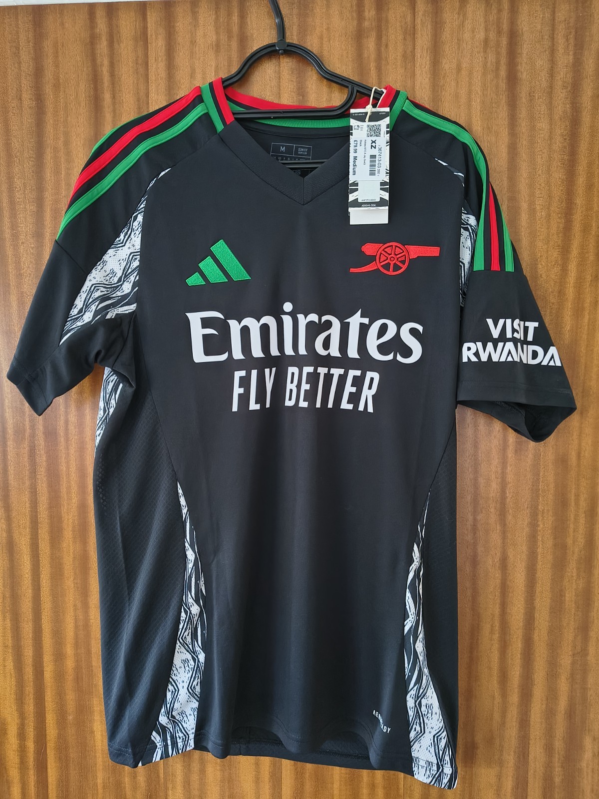 24/25 Arsenal Men’s Away Kit Black Football Shirt Size Medium BNWT No Name for sale on Ebay