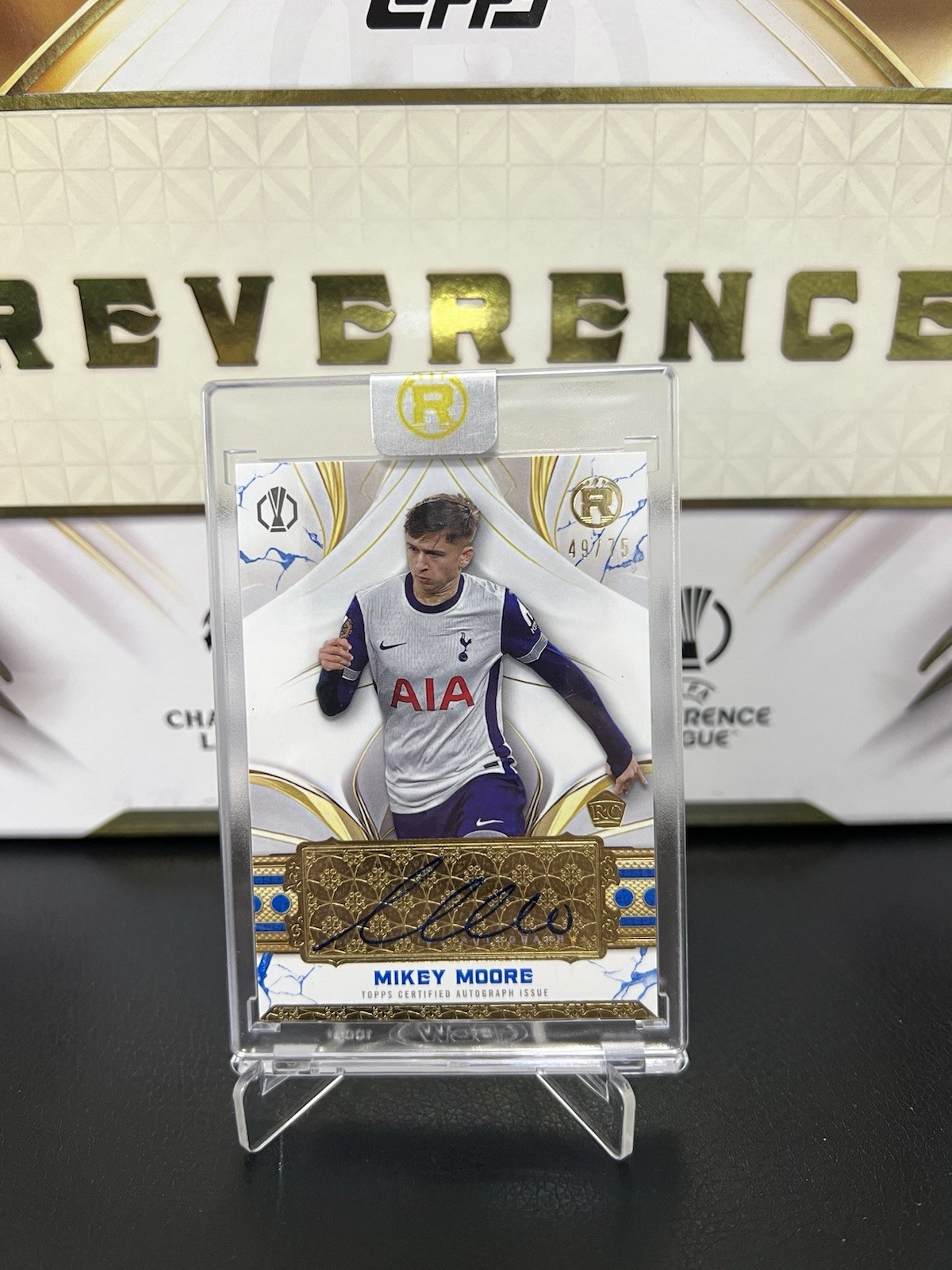 2024/25 Topps Reverence UCC Mikey Moore Auto /75 Rookie Card Tottenham Hotspur for sale on Ebay