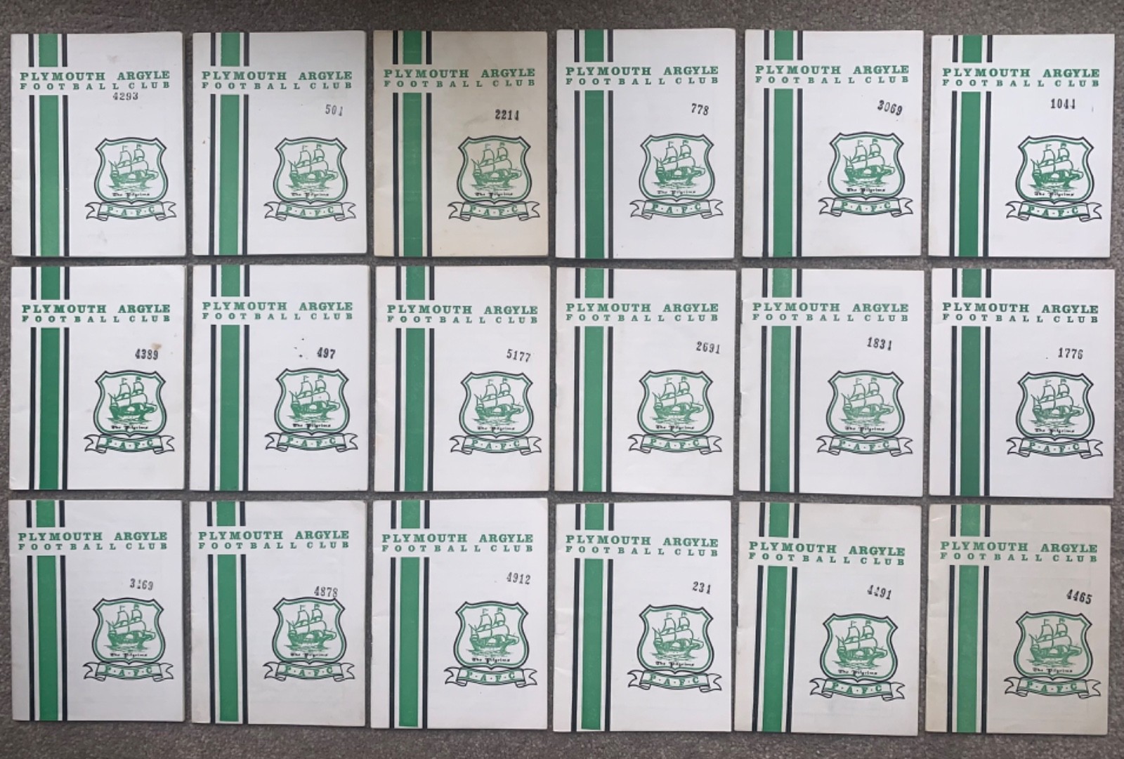 PLYMOUTH ARGYLE FC 1966 1967 Rare HOME FOOTBALL PROGRAMME COLLECTION Memorabilia for sale on Ebay