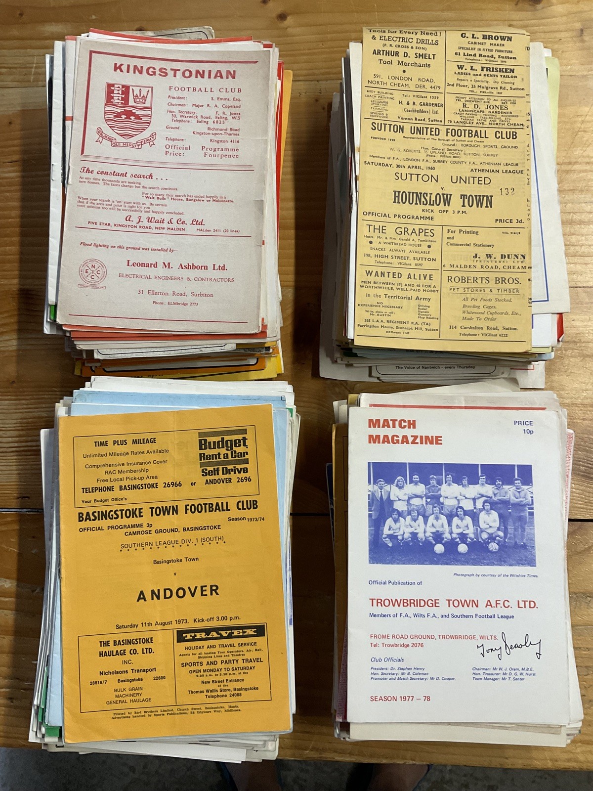 430 Non League Programmes 1960/70’s for sale on Ebay