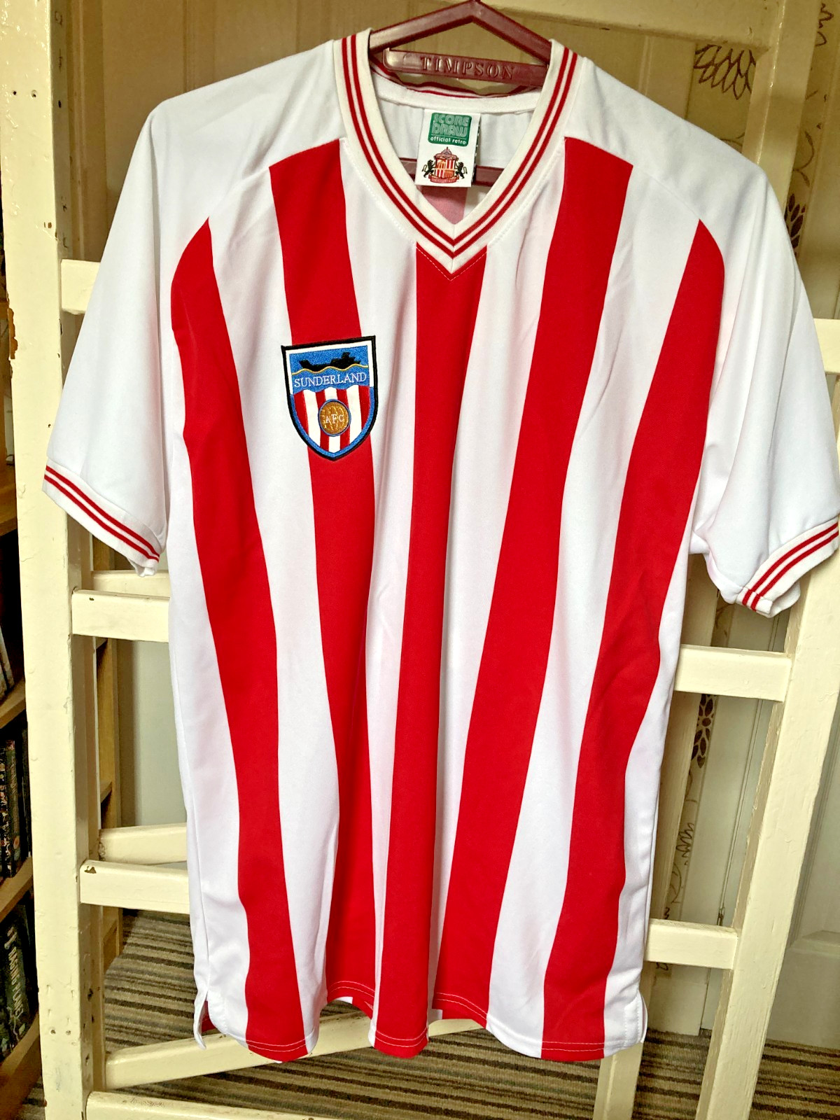 Sunderland Football Shirt - Score Draw Official Retro - Medium for sale on Ebay