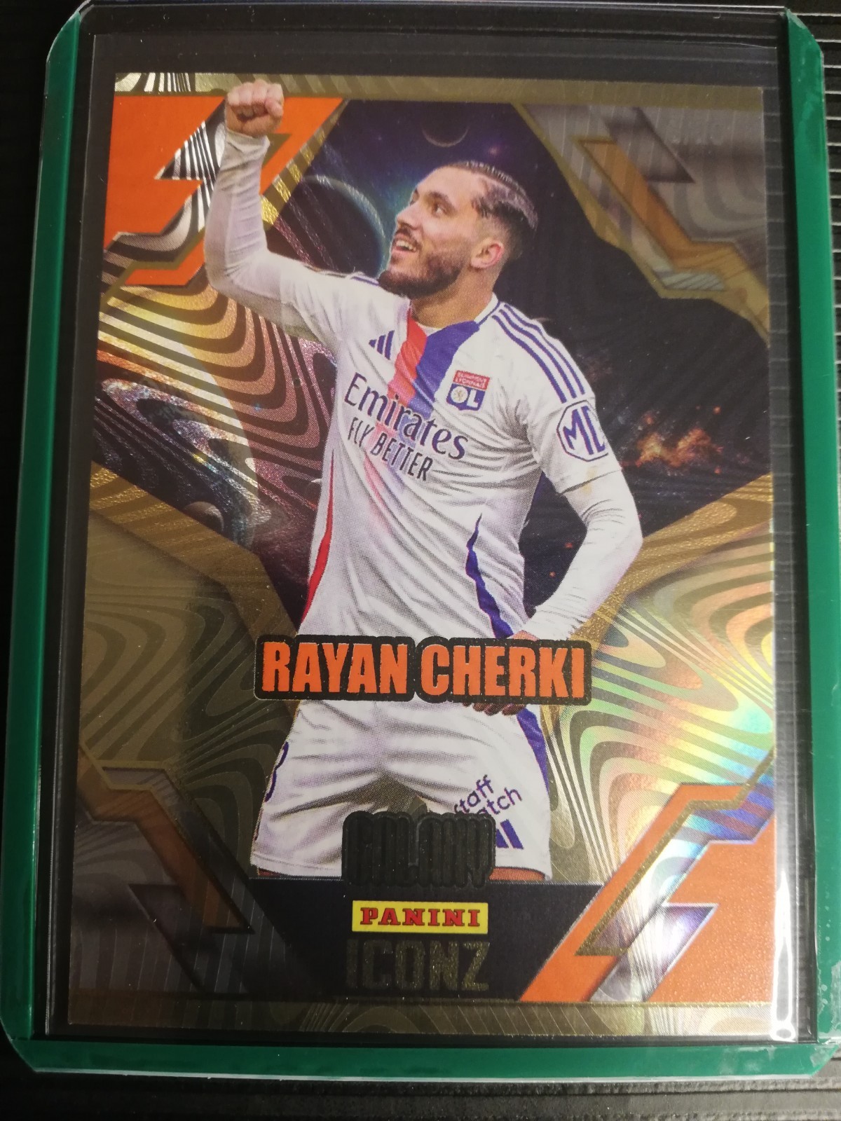 panini iconz Cherki /20 Orange Galaxy Olympique Lyonnais Manchester City  for sale on Ebay