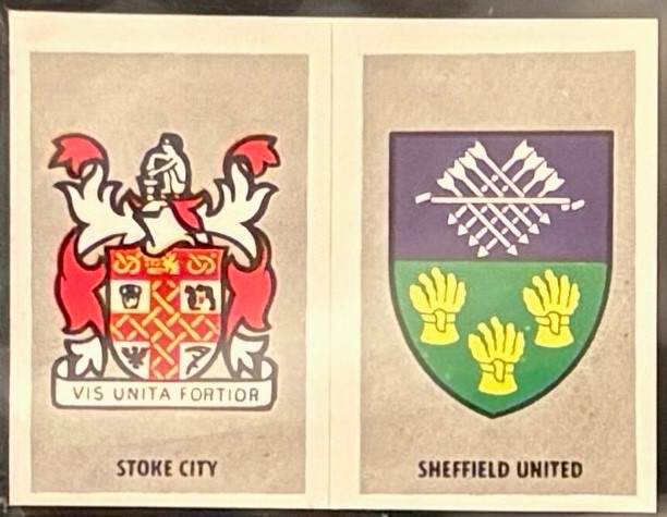 PANINI TOP SELLERS FOOTBALL 77 - TEAM BADGES - STOKE CITY / SHEFFIELD UNITED for sale on Ebay