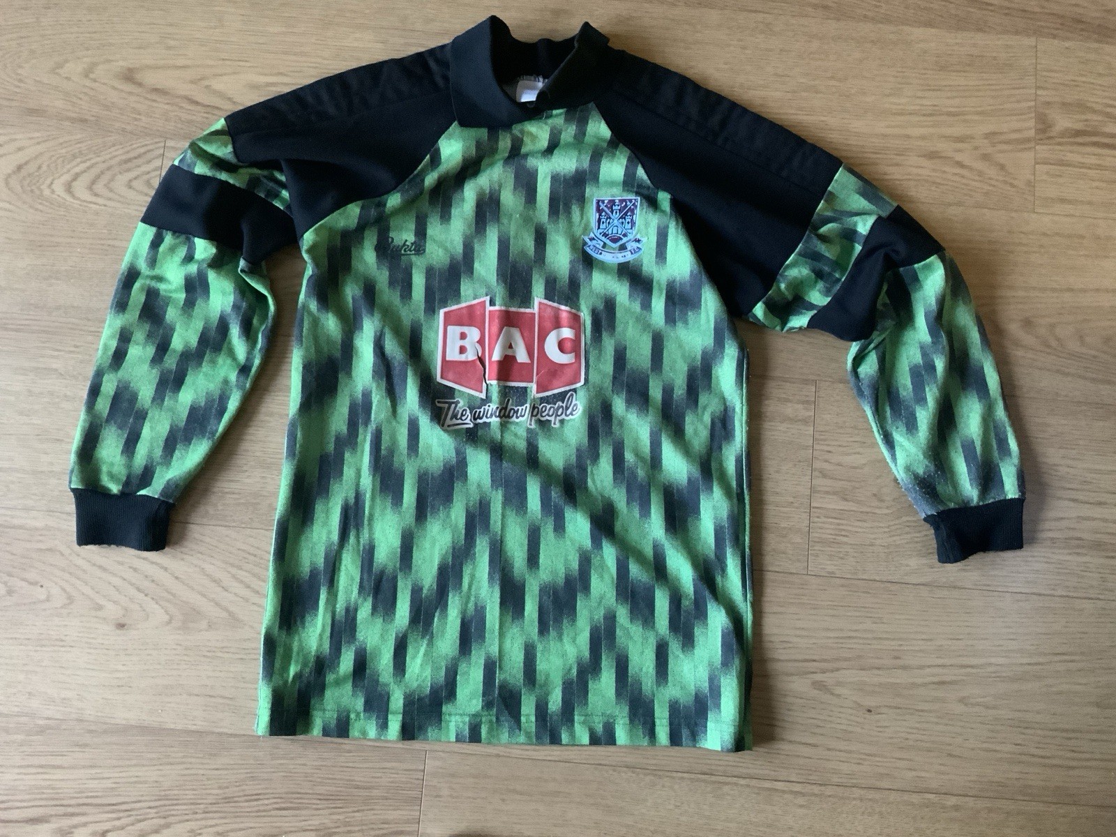 West Ham United Home Goalkeeper Shirt Size Small 1990 for sale on Ebay
