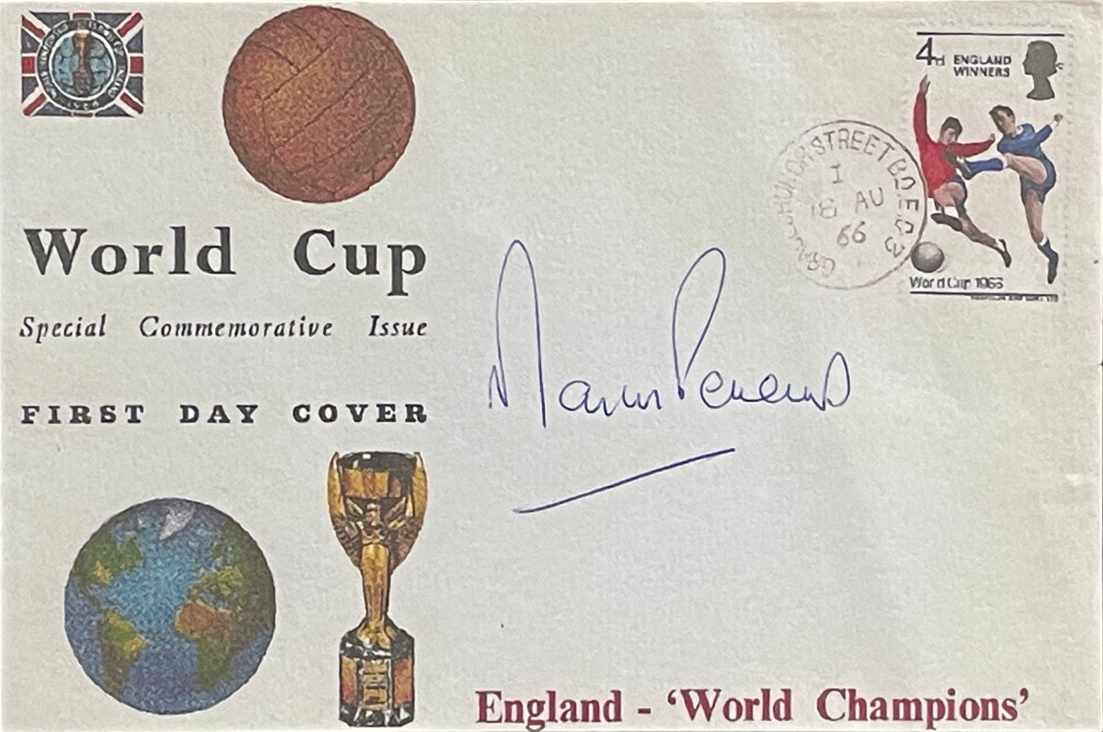 Martin Peters England 1966 World Cup Signed FDC Picture Card West Ham United COA for sale on Ebay