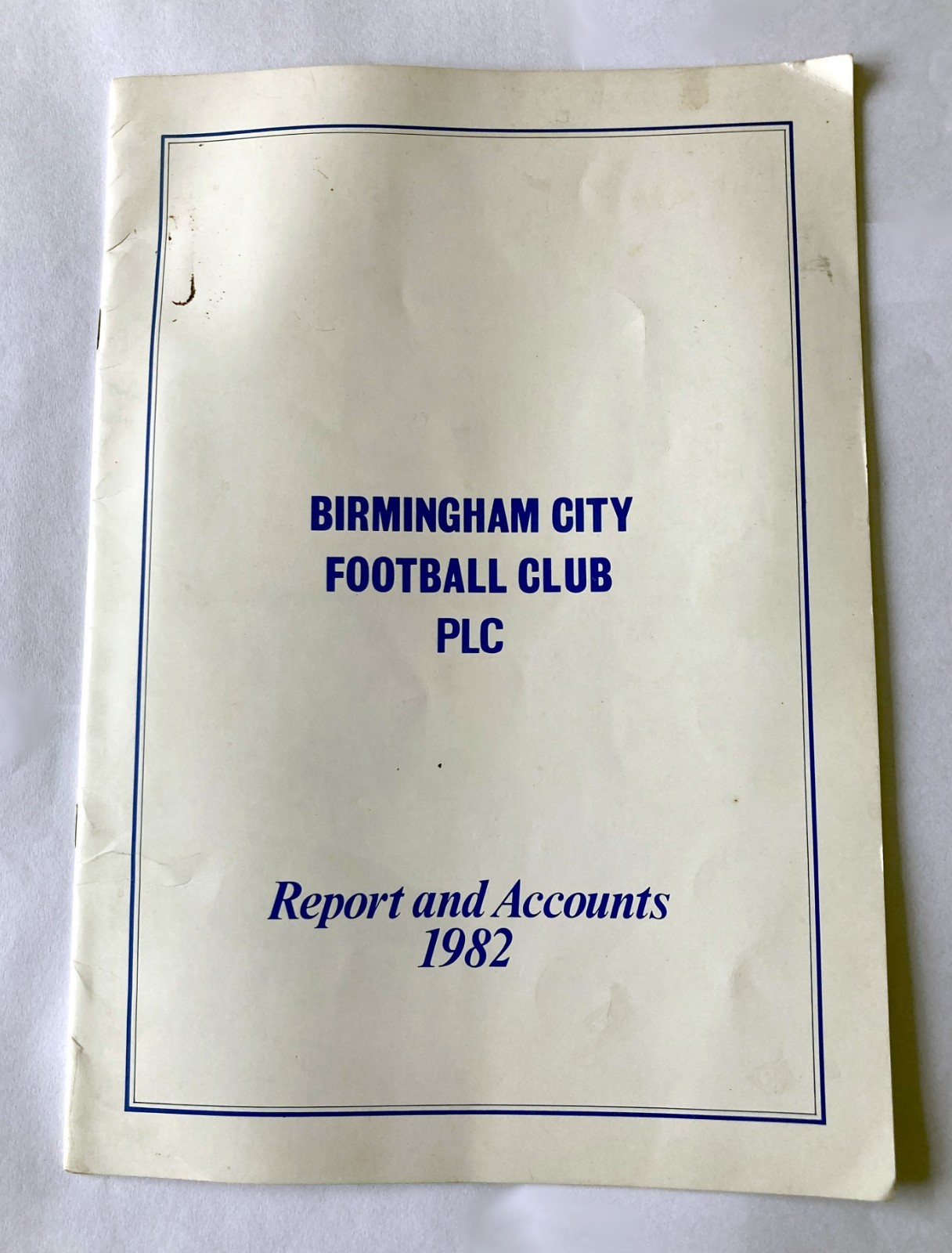 BIRMINGHAM CITY Official Reports and Accounts 1982 brochure FREE POSTAGE for sale on Ebay
