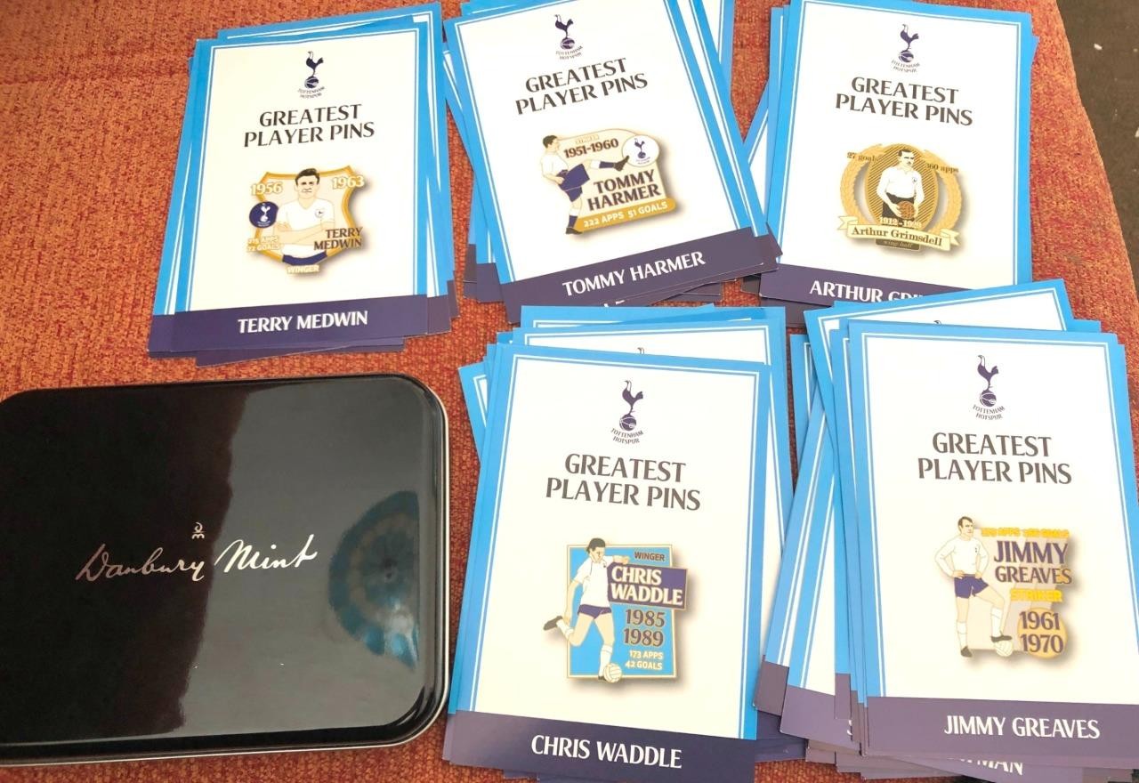 DANBURY MINT TOTTENHAM HOTSPUR GREATEST PLAYERS 50**CARDS ONLY** FOR PIN BADGES for sale on Ebay