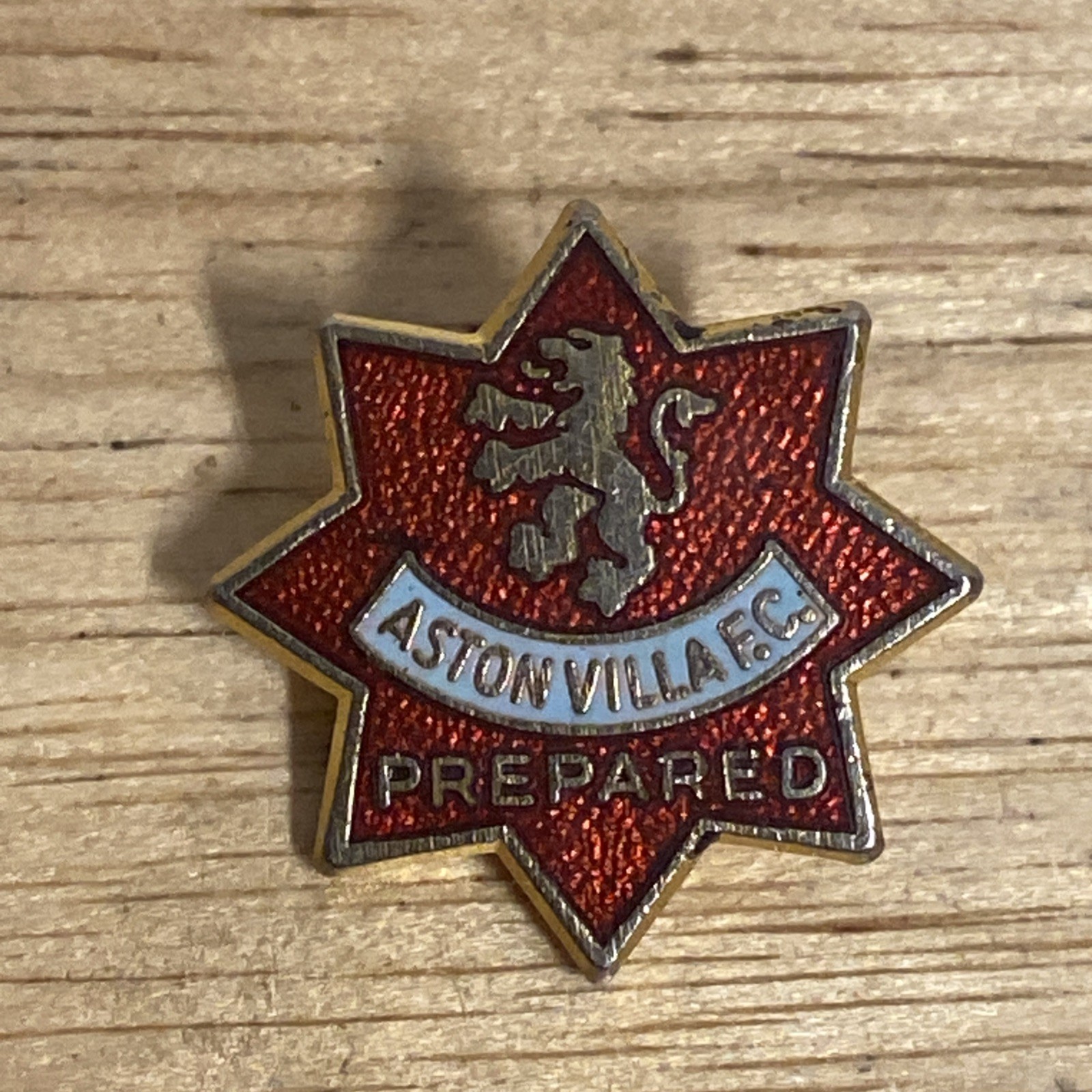 ASTON VILLA FOOTBALL METAL  Pin Badge PREPARED Vintage for sale on Ebay