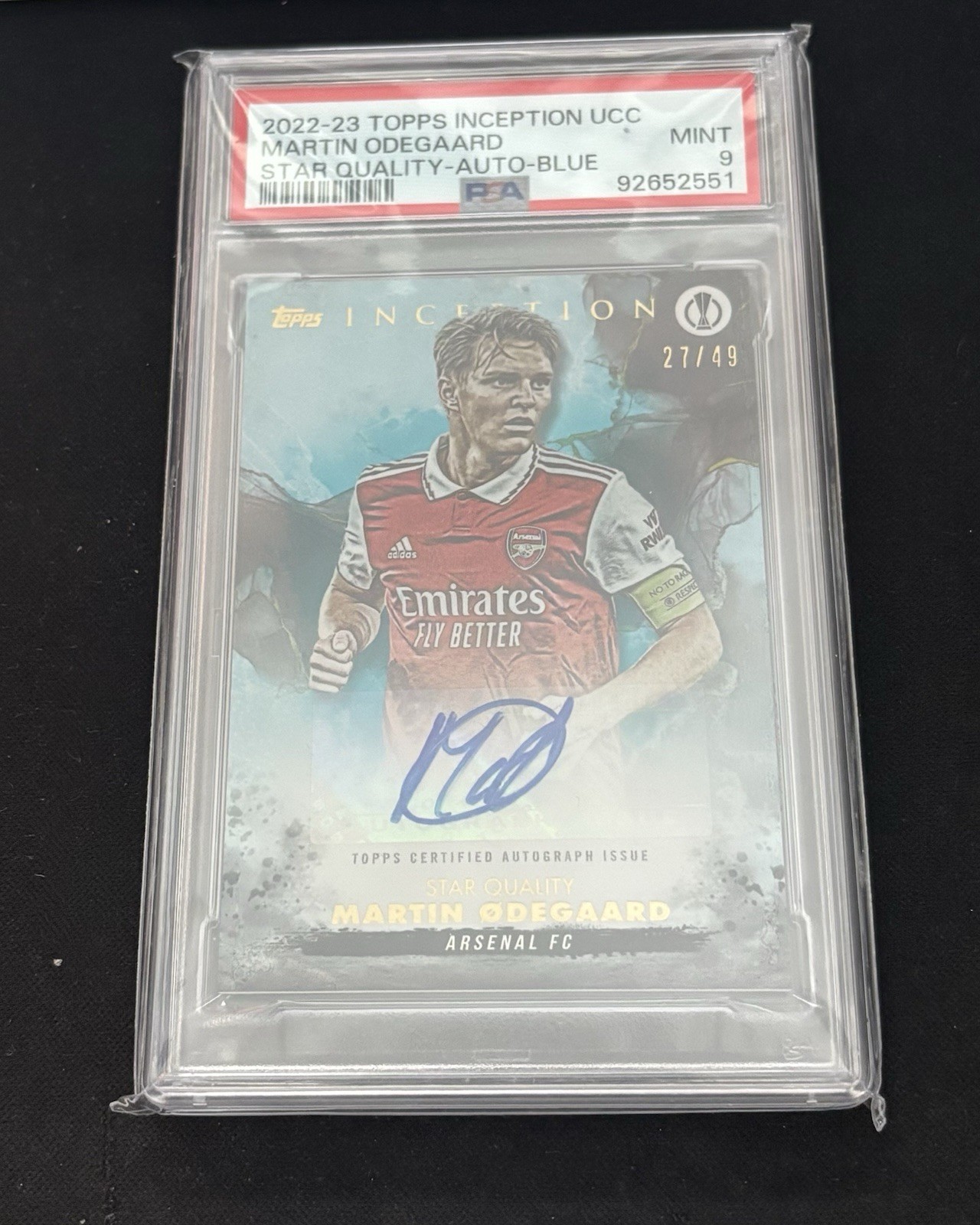 Topps Inception 2022-23 Martin Odegaard /49 Auto Arsenal PSA for sale on Ebay