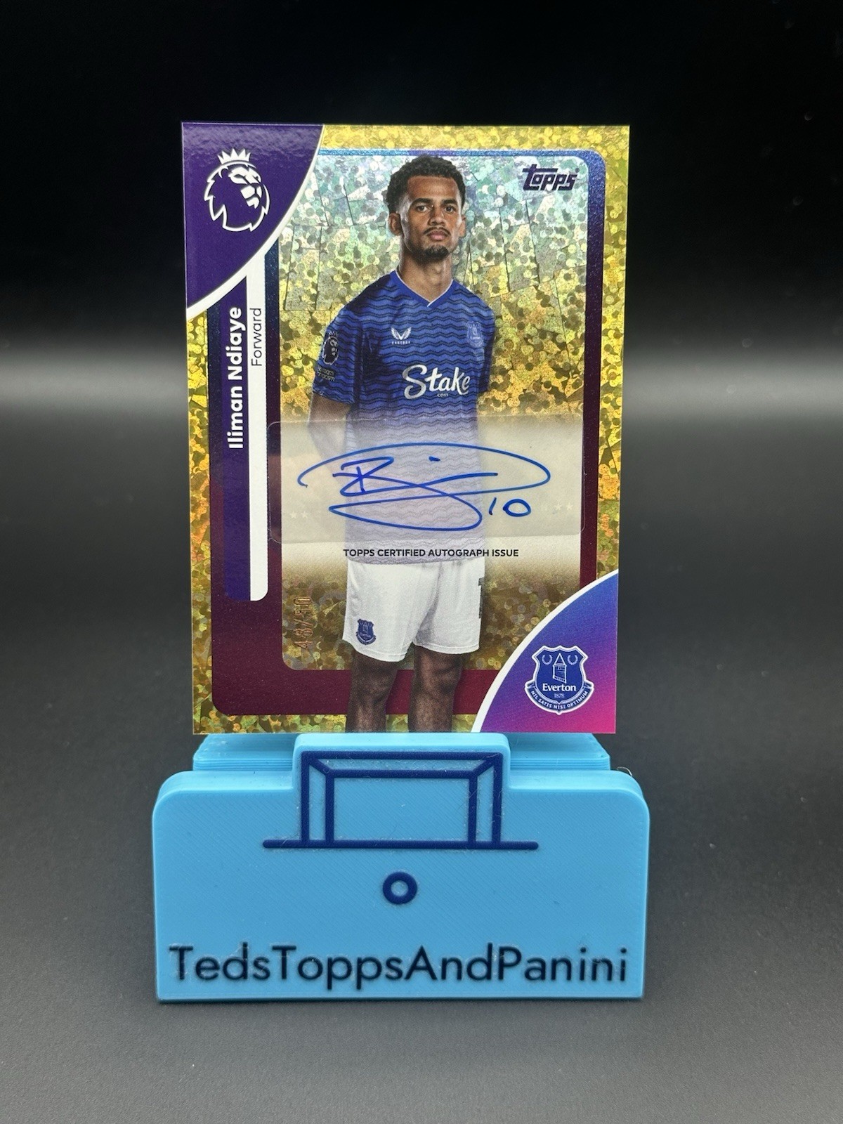 Iliman Ndiaye Numbered 48/50 Auto Topps Premier League 2026 Everton for sale on Ebay