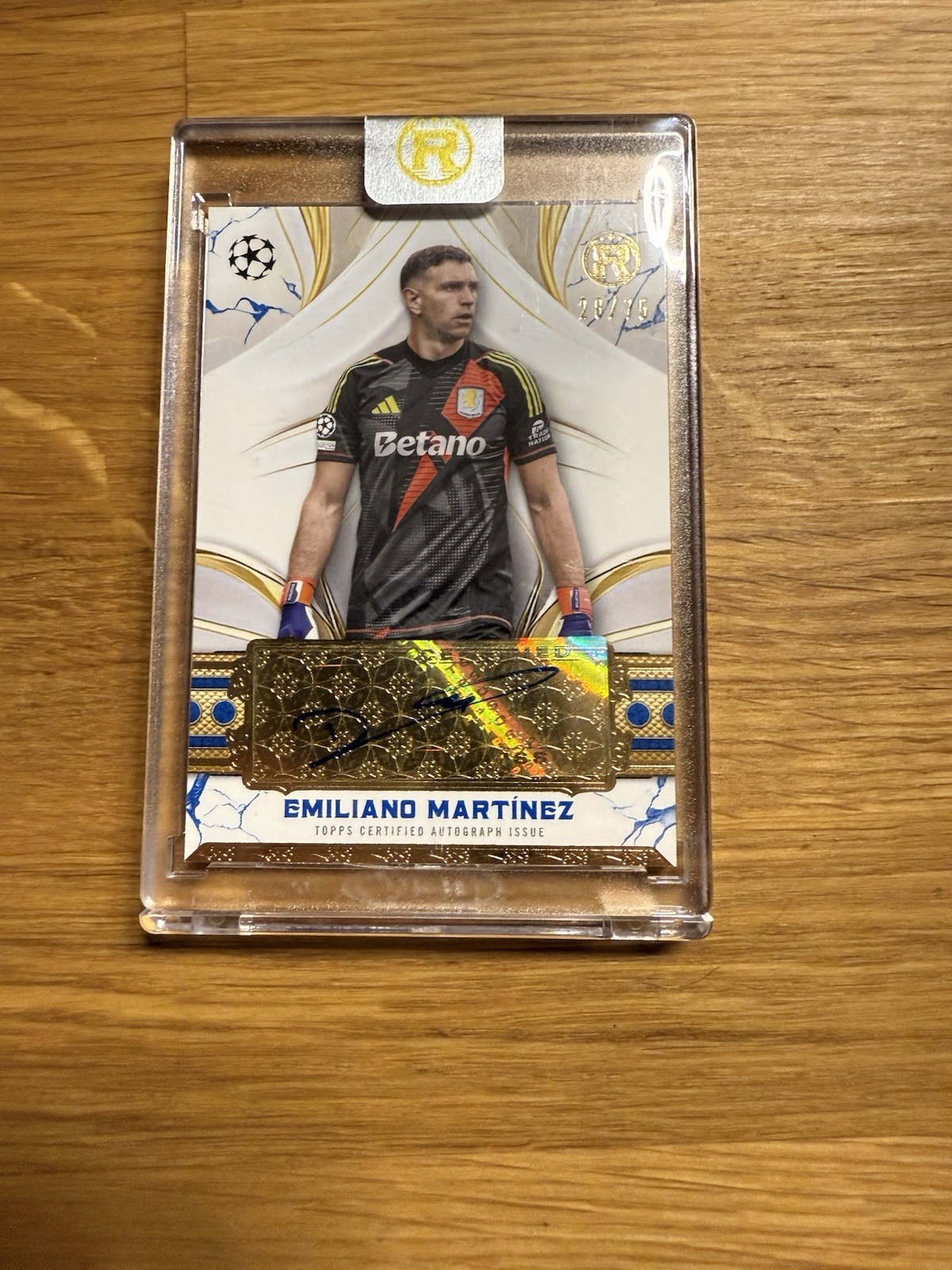 Topps - Reverence - Auto - Aston Villa - Emiliano Martinez /75 - for sale on Ebay