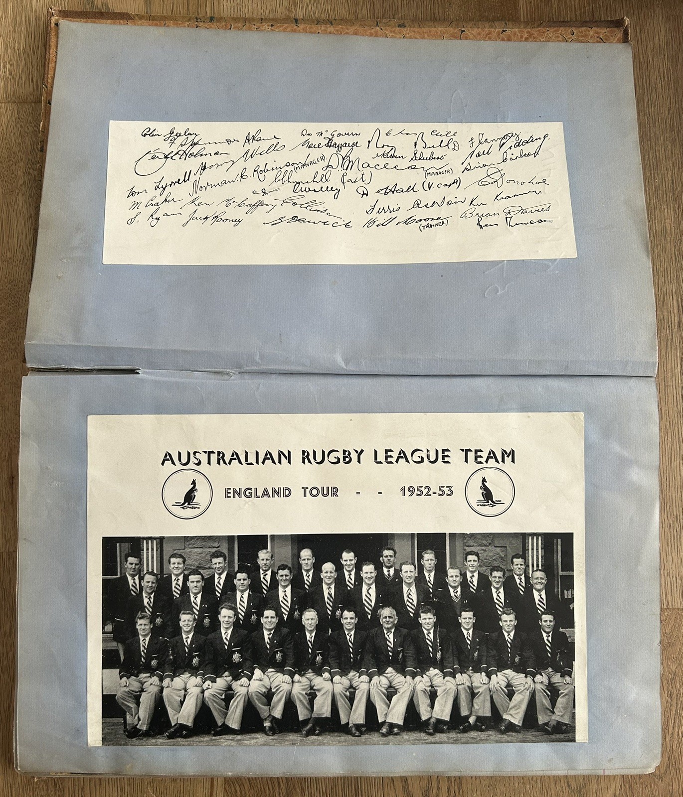 RUGBY LEAGUE SCRAPBOOK AUSTRALIANS TOUR 1952/53, SAINTS, WIGAN, LEEDS, ETC for sale on Ebay