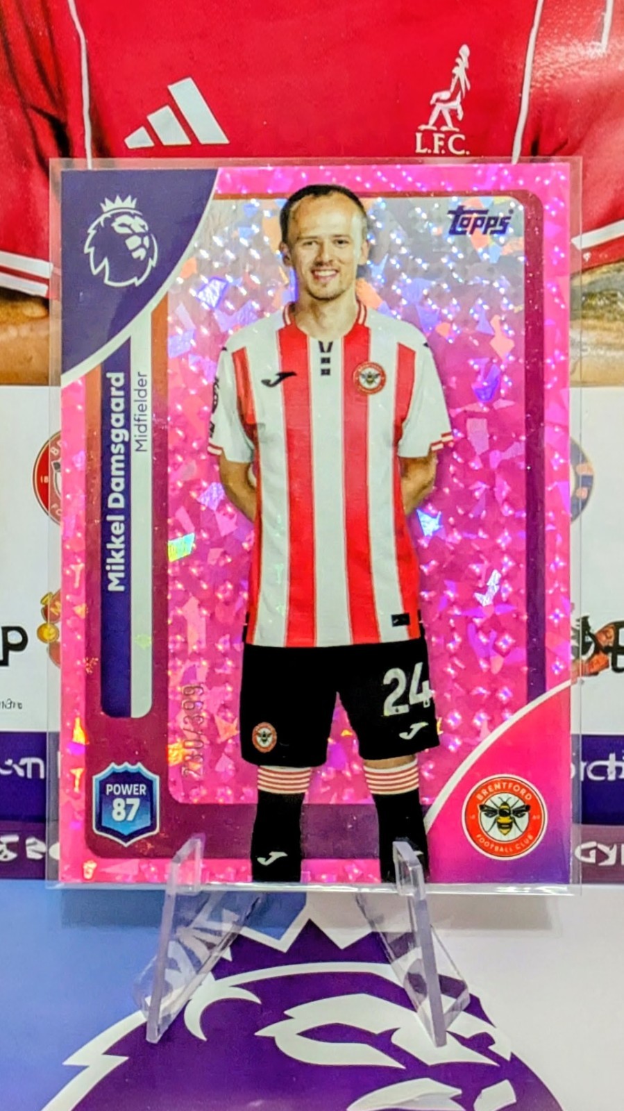 Topps PremierLeague 2025/26 Mikkel Damsgaard Brentford Pink Mini Diamond 230/399 for sale on Ebay