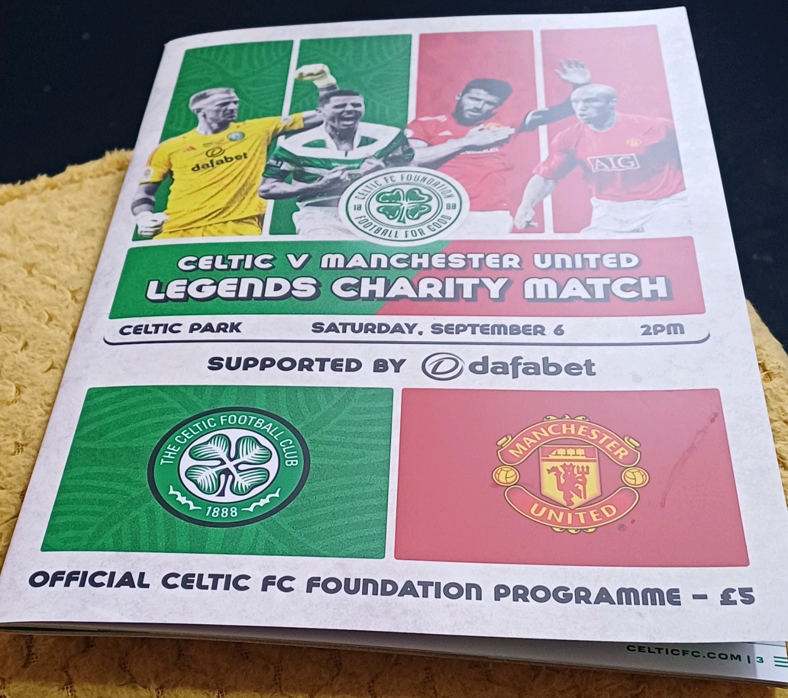 Official Collectors Programme Celtic Legends V Manchester United Legends for sale on Ebay