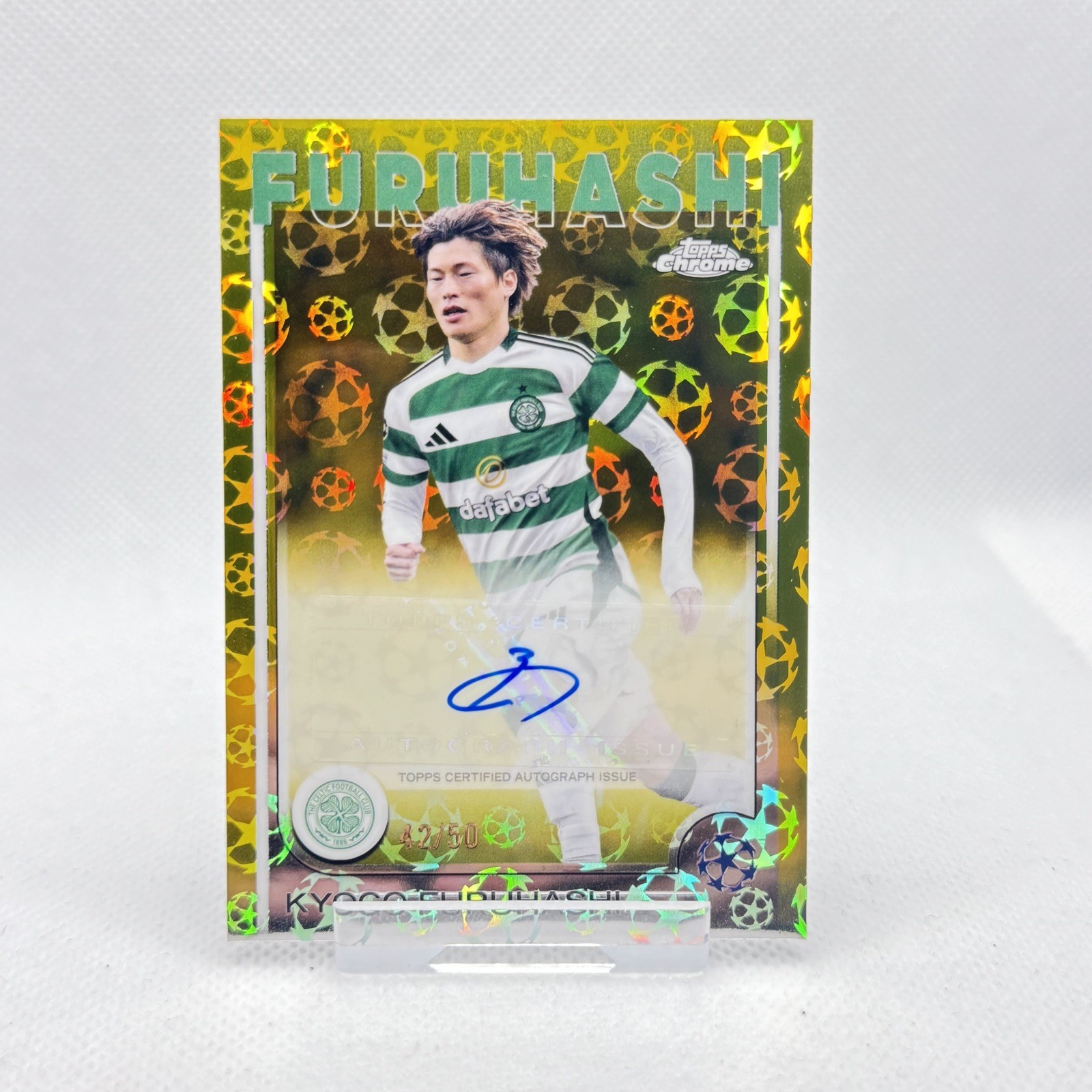 2024-25 Topps Chrome Logofractor Kyogo Furuhashi Gold Autograph /50 - Celtic for sale on Ebay