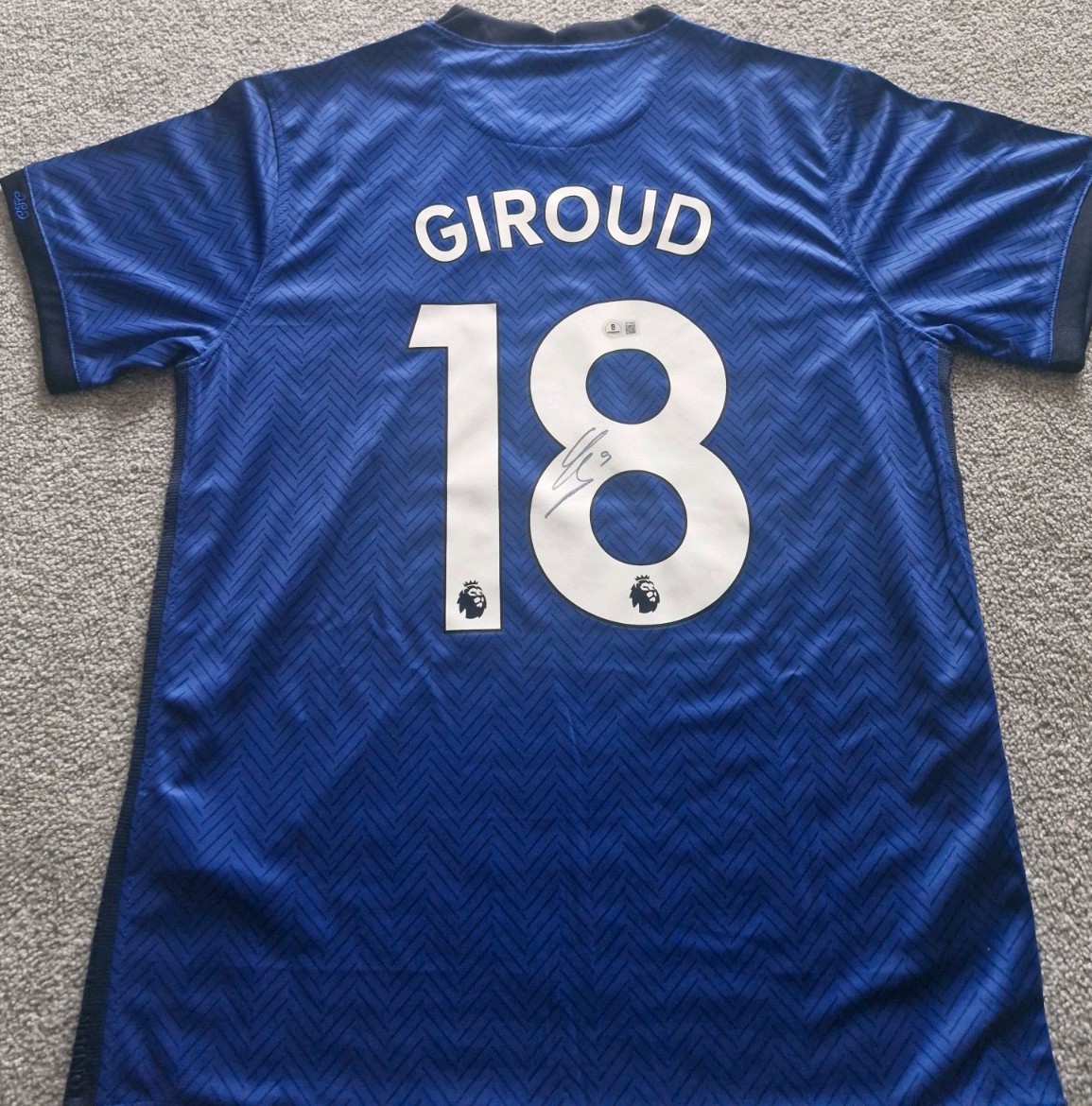 Olivier Giroud Signed Chelsea Shirt Beckett COA QR Holo for sale on Ebay