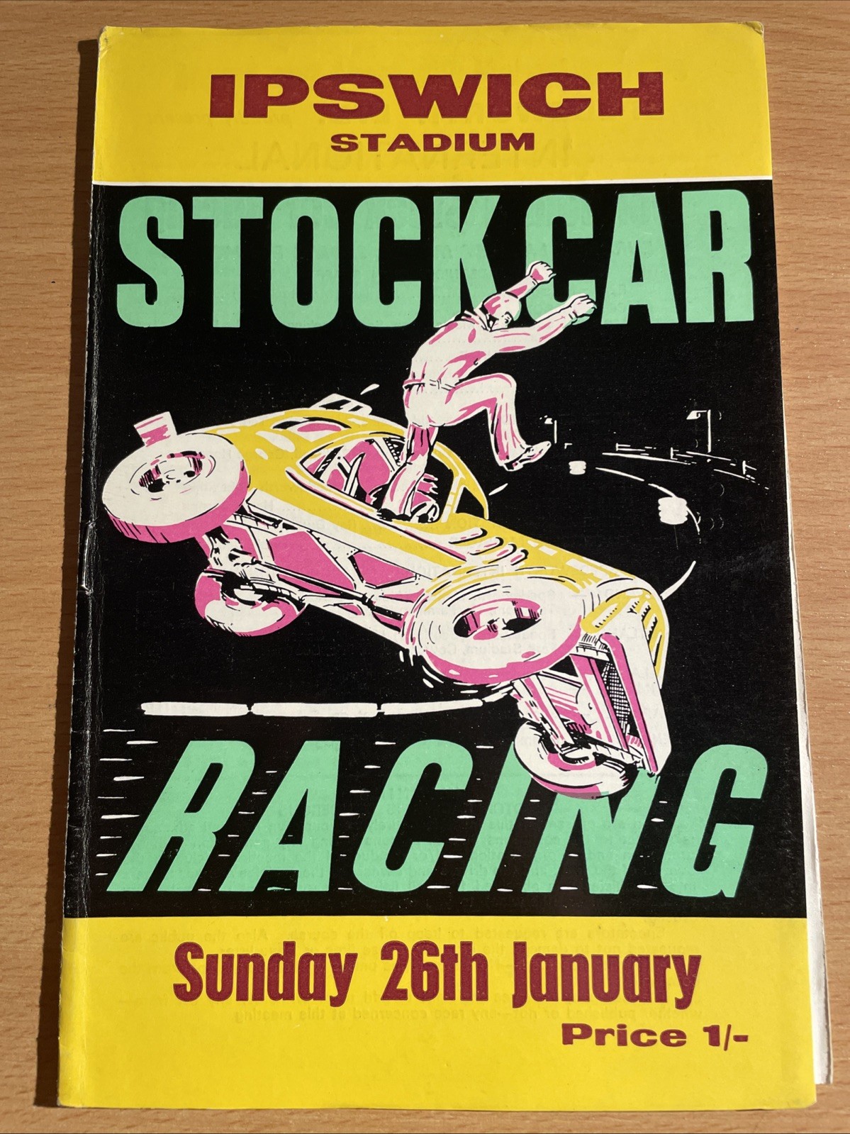 Stock Car Programme Spedeworth Ipswich 26-1-1968 for sale on Ebay