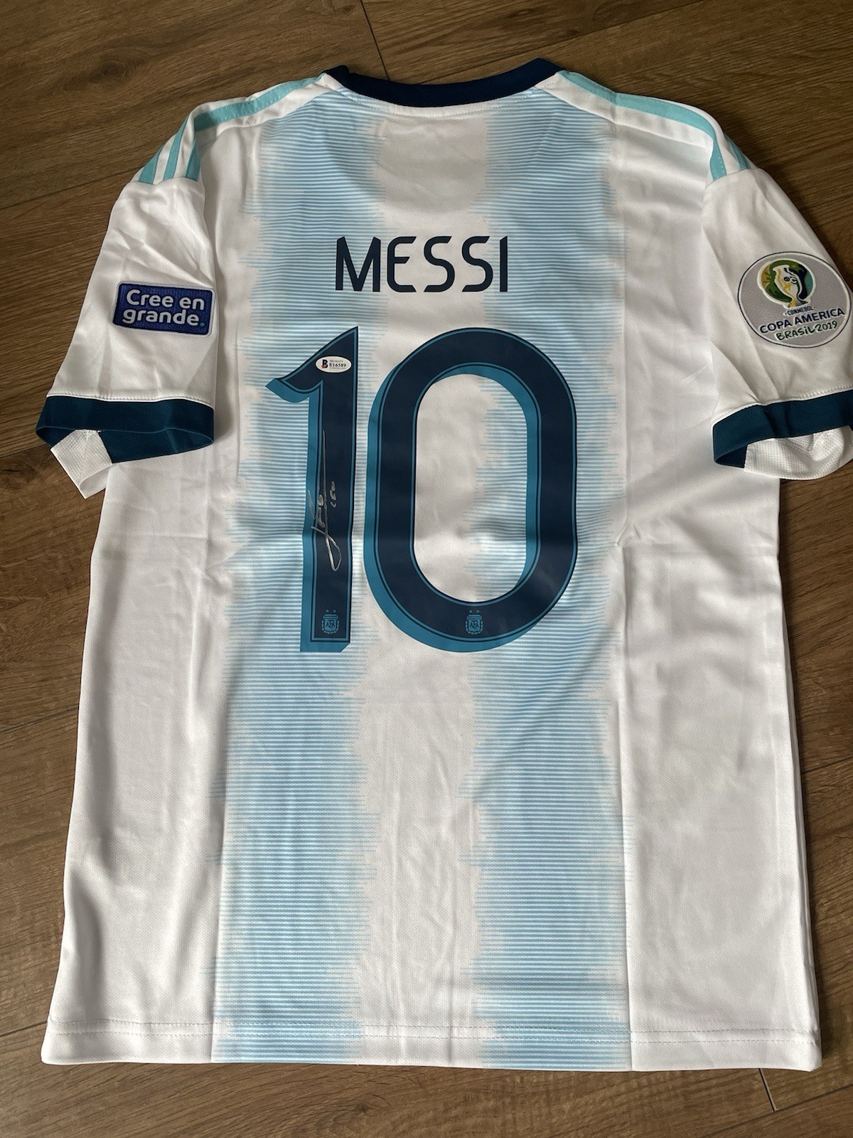 Lionel Messi Authentic Hand Signed Argentina Jersey Shirt Beckett Authenticated for sale on Ebay