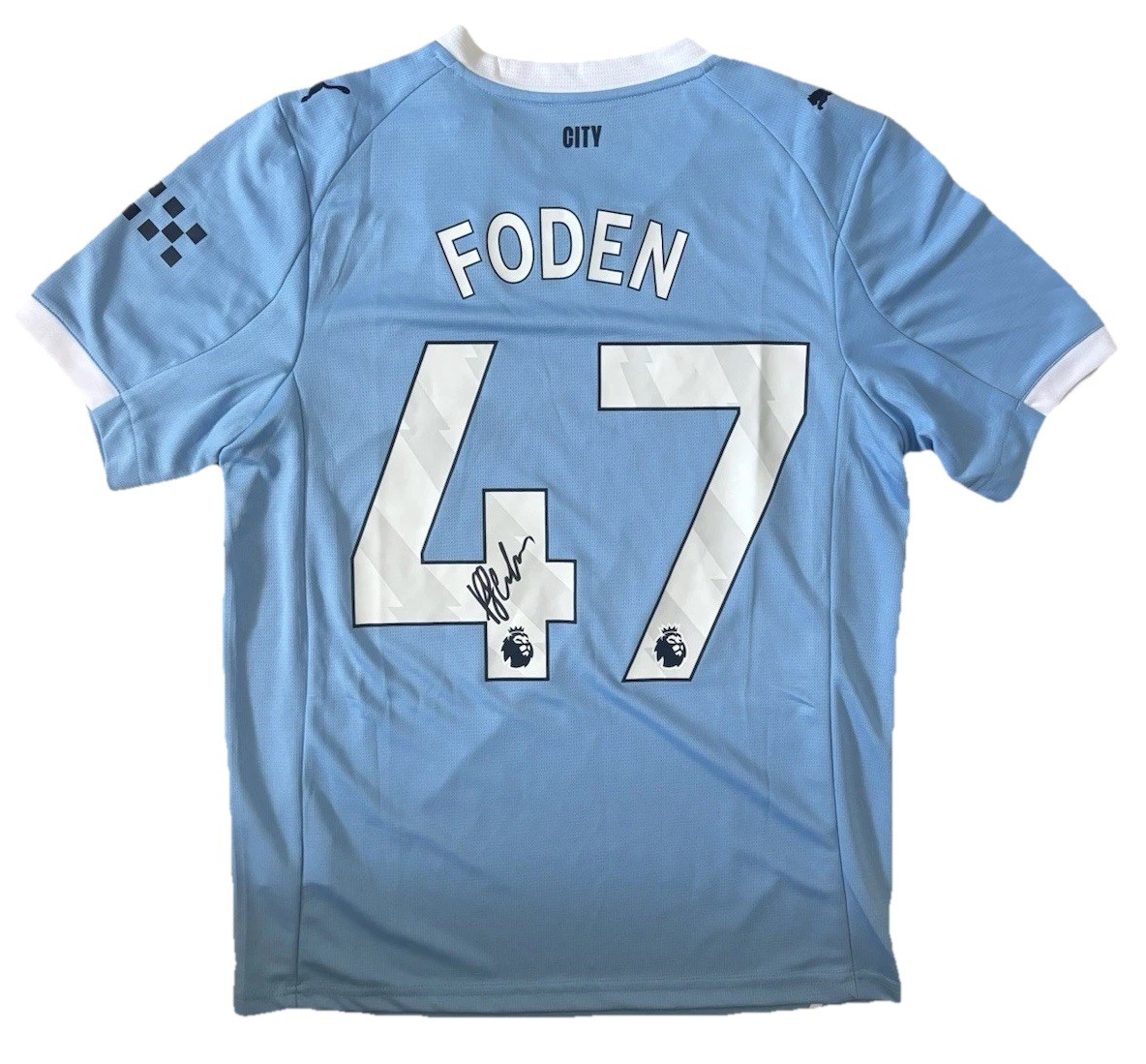 PHIL FODEN Hand Signed 25/26 OFFICIAL NEW STOCK Man City Jersey #47 RARE*COA for sale on Ebay