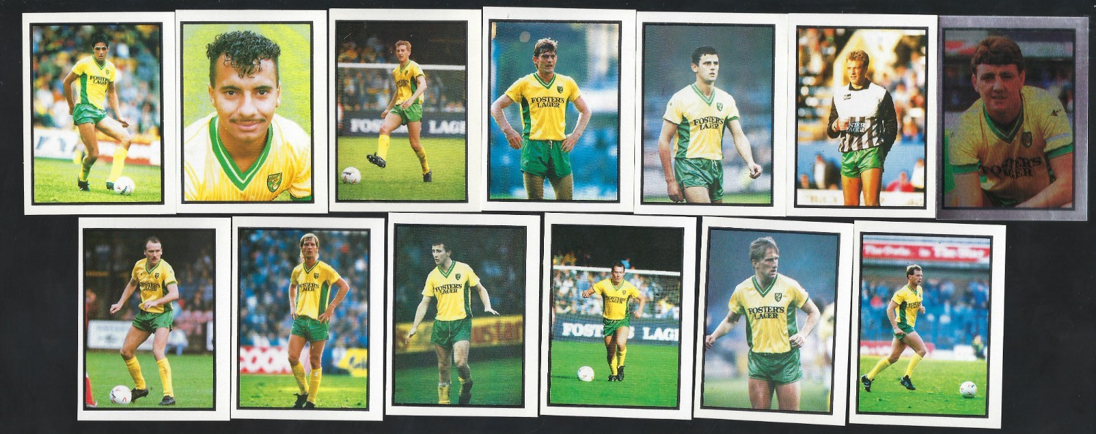 VINTAGE DAILY MIRROR SOCCER  88 - LOT OF 13 NORWICH CITY STICKERS- EXCELLENT for sale on Ebay