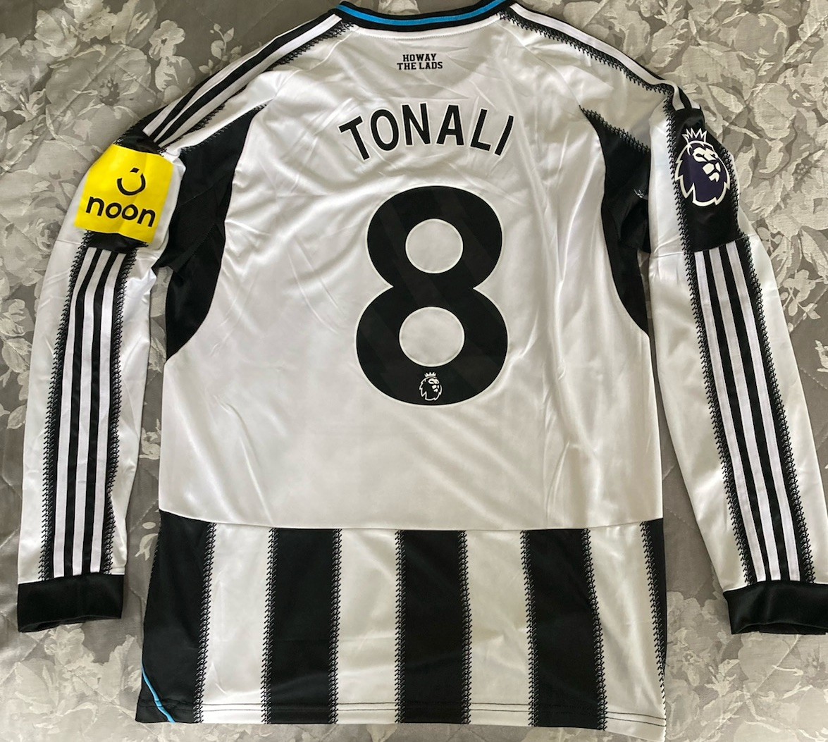 NEWCASTLE UNITED ADIDAS SHIRT TONALI 8 LONG SLEEVED BNWOT. for sale on Ebay