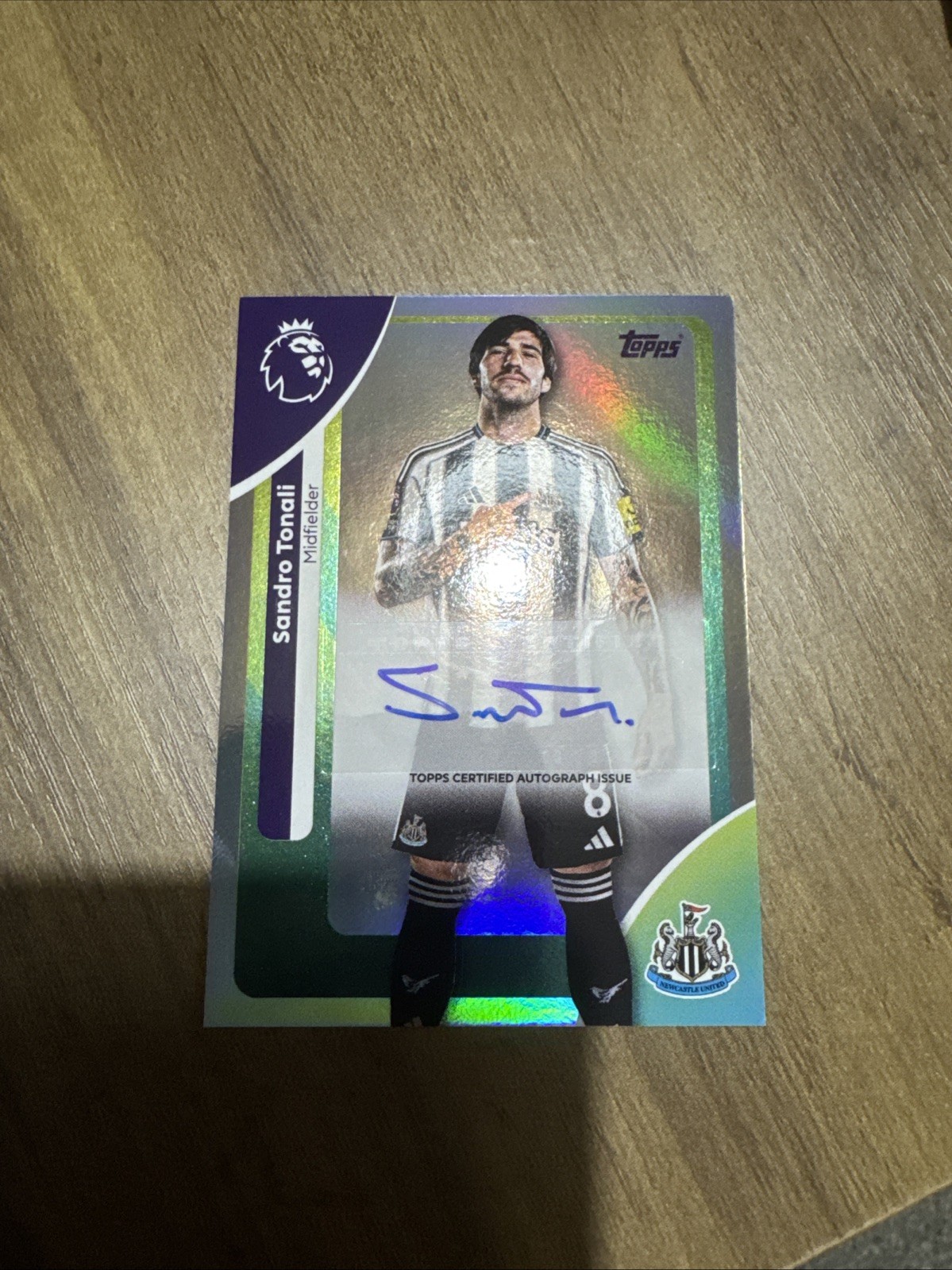 Sandro Tonali Topps Newcastle United Premier League 25/26 AUTOGRAPH CARD for sale on Ebay
