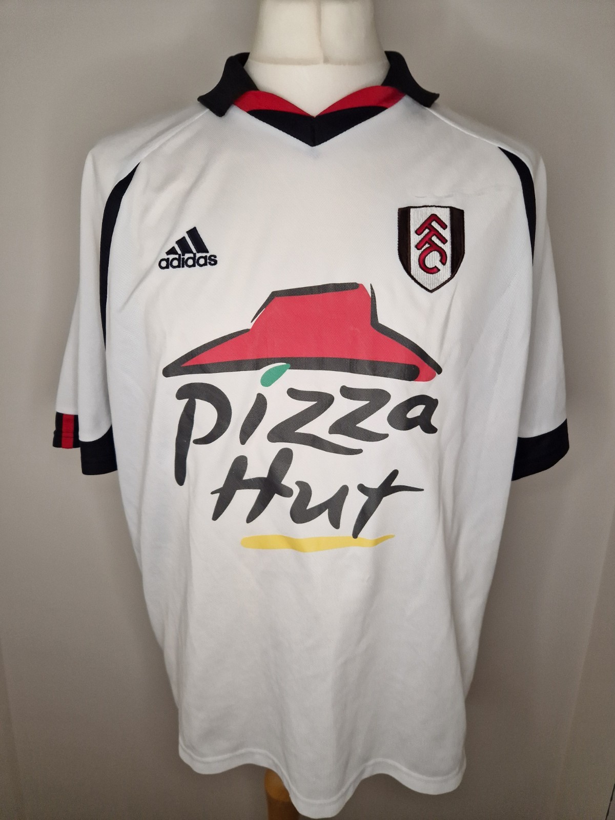 Original Adidas Fulham 2001/2002 Home Football Shirt Men's XL Pizza Hut for sale on Ebay
