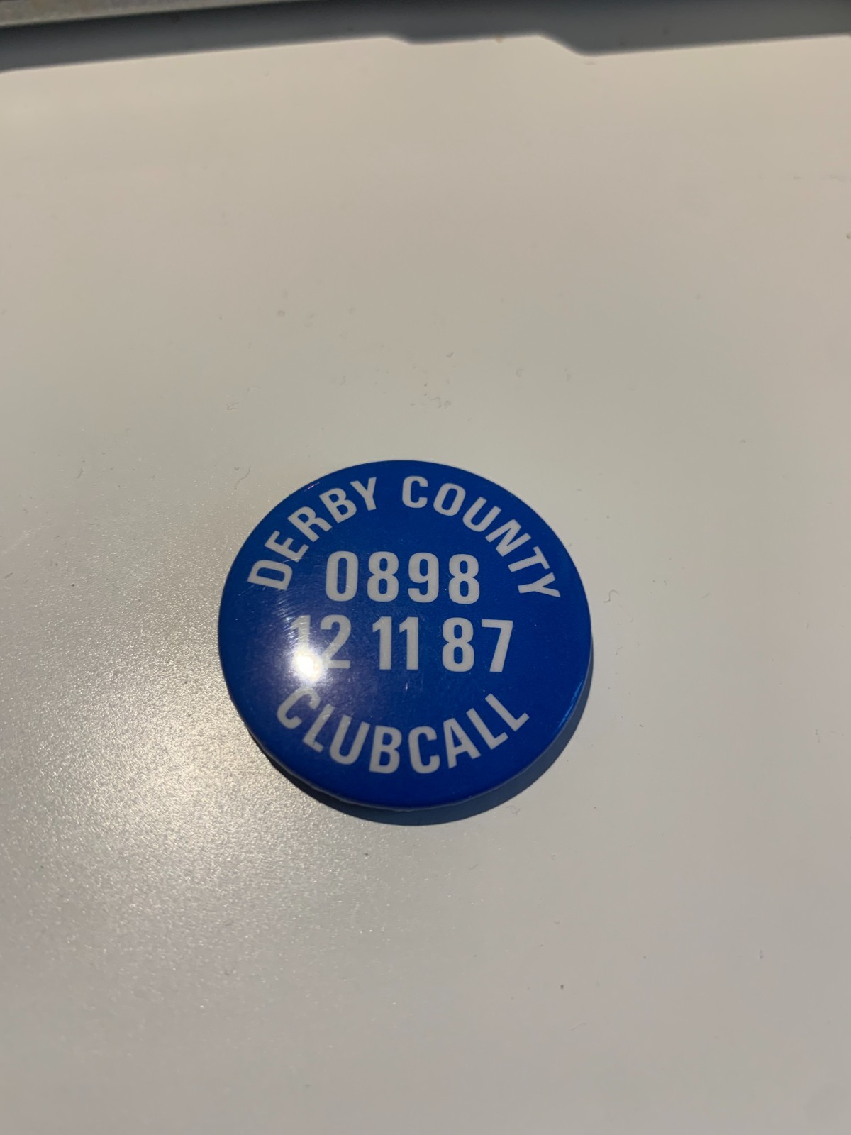 DERBY COUNTY  F C - Clubcall Badge for sale on Ebay