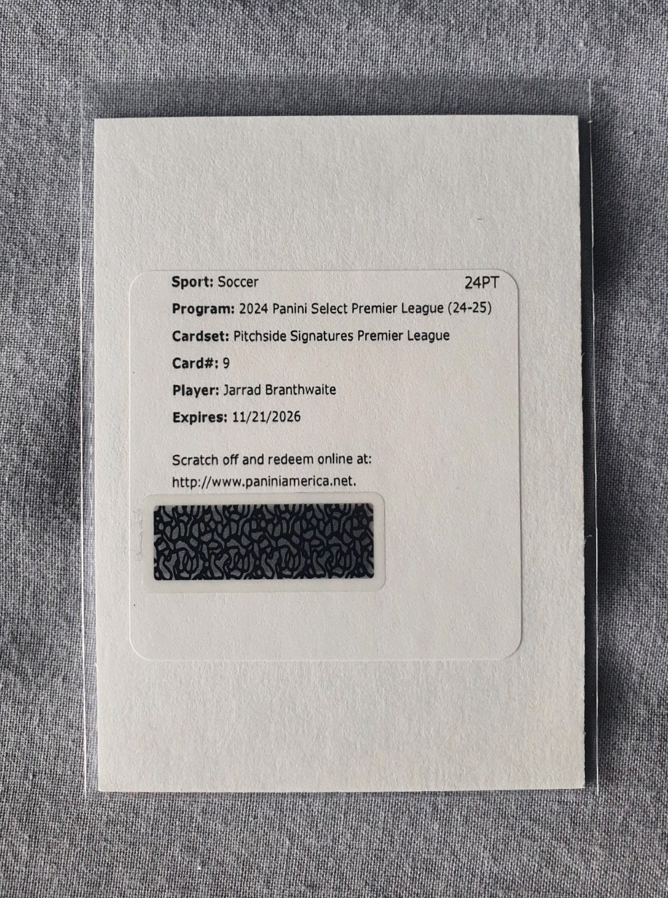 24-25 Panini Select PL – Jarrad Branthwaite (Everton) Redemption Auto for sale on Ebay