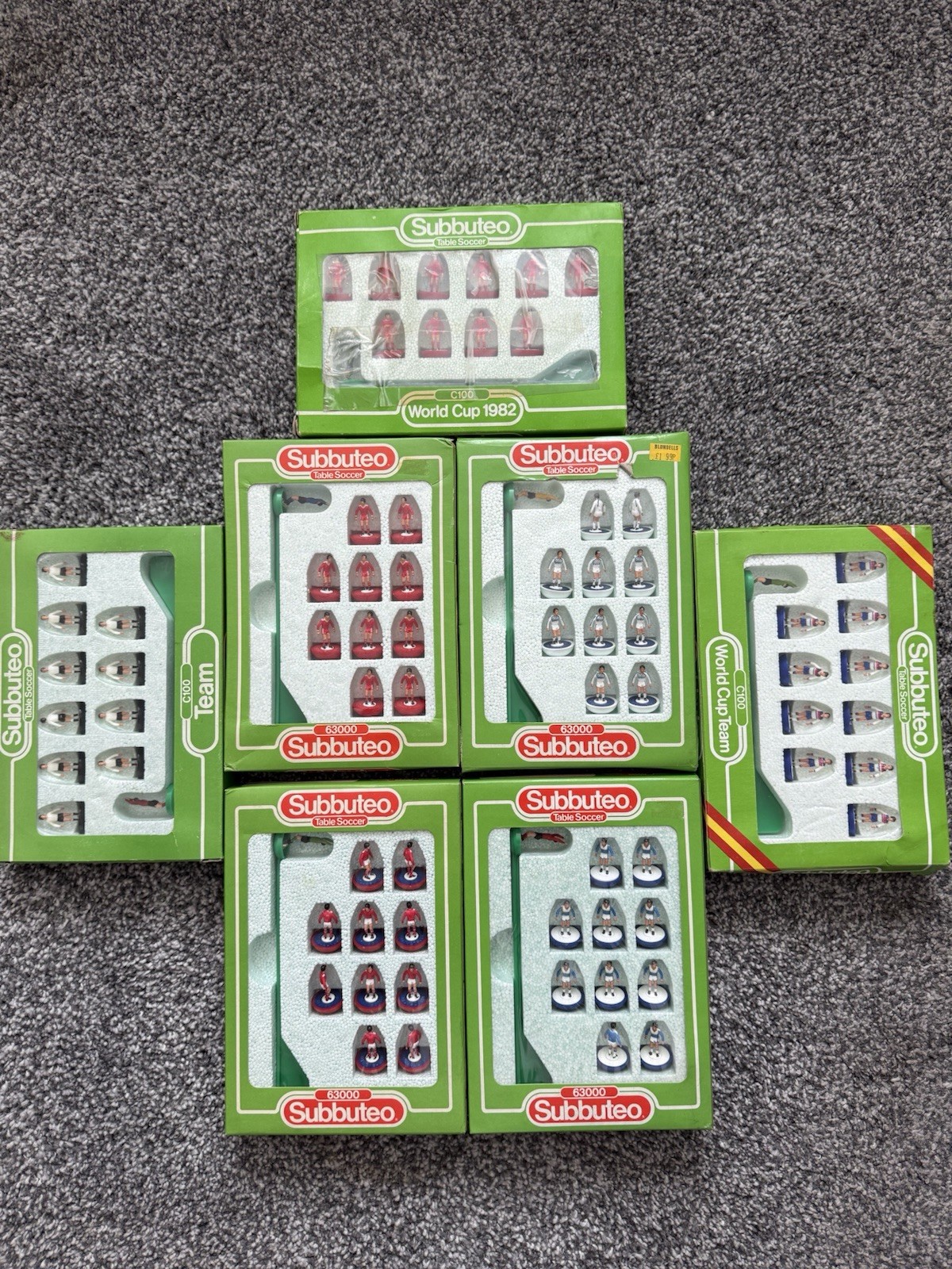 Vintage Subuteo Job Lot Football Figures Boxed for sale on Ebay