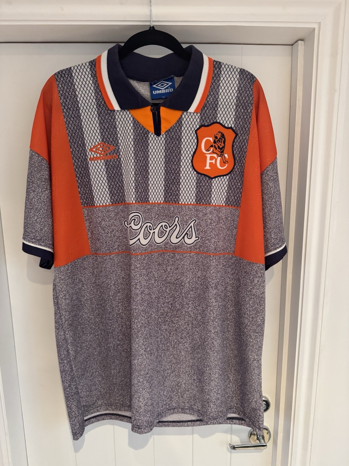 Chelsea Away Shirt 1994/96 Tangerine and Graphite Size XL for sale on Ebay