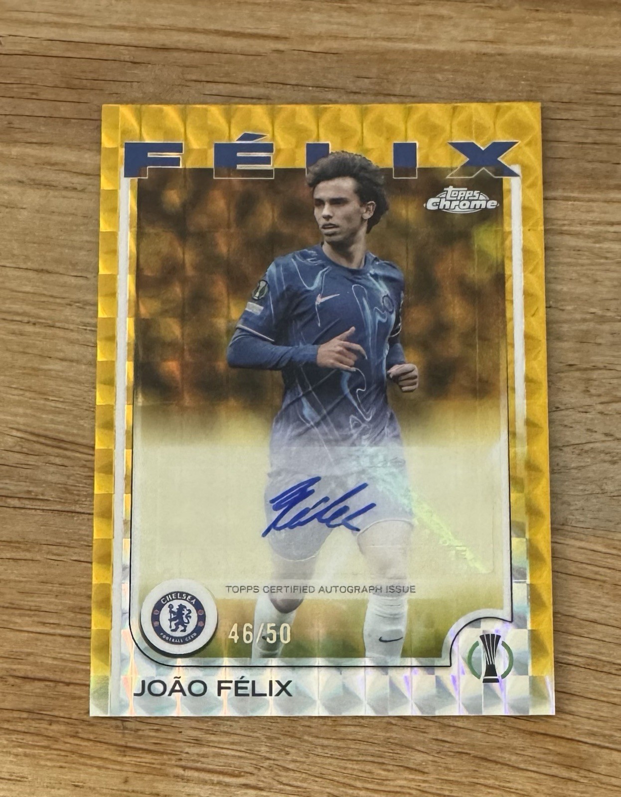 24/25 Topps Chrome UCC Joao Felix Chelsea Auto /50 Geometric for sale on Ebay