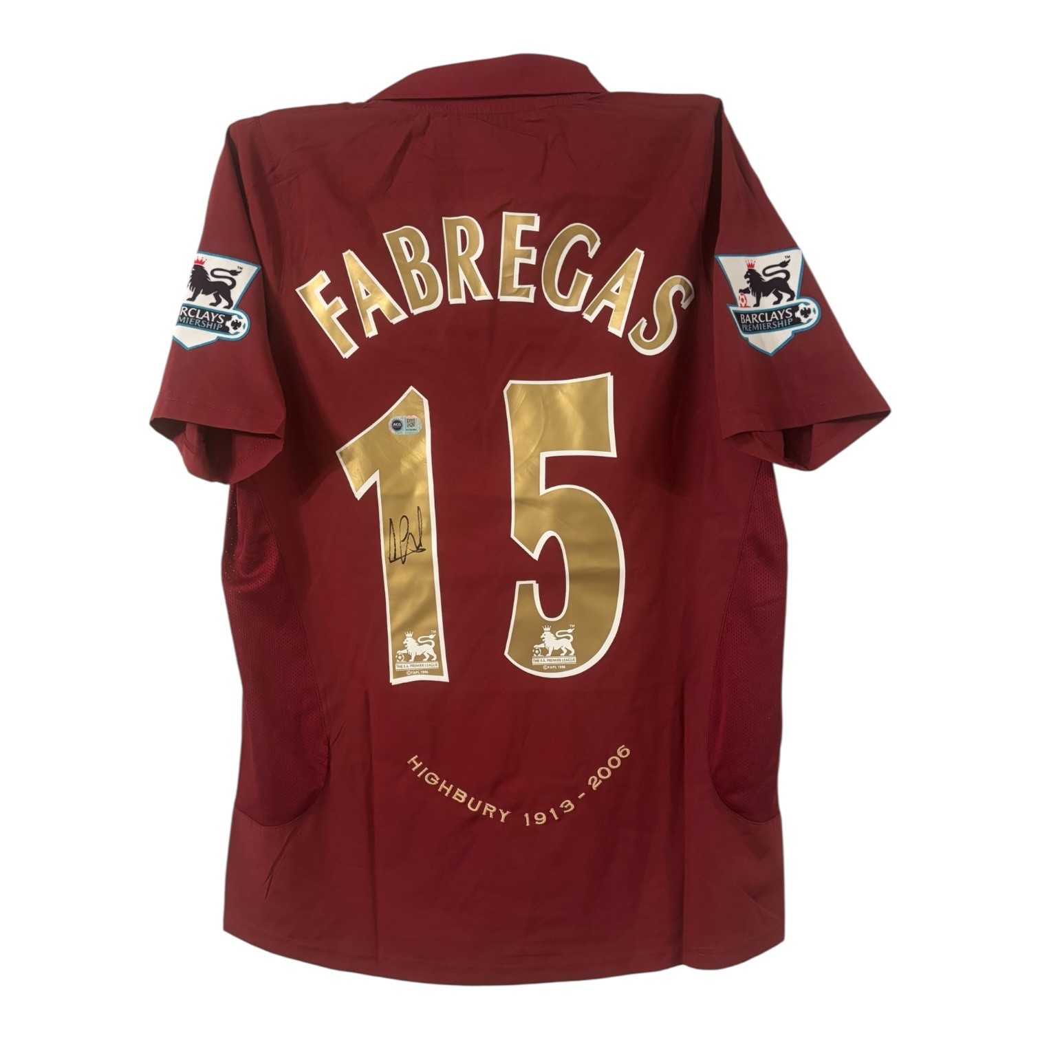 Cesc Fàbregas signed shirt PROOF ACG AUTHENTICATION ARSENAL JERSEY FABREGAS  for sale on Ebay