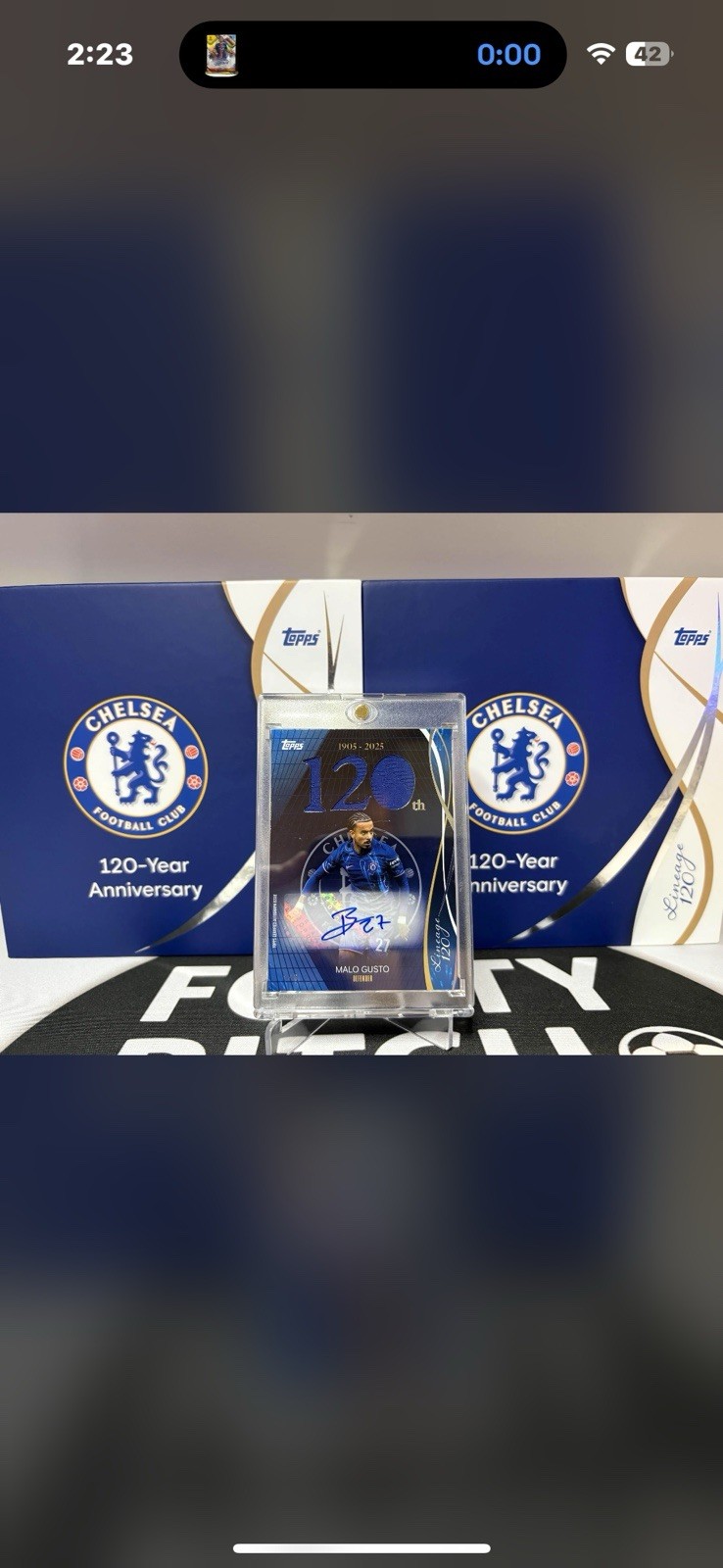 Chelsea 120th Anniversary Malo Gusto 1/5 Auto + Patch Topps for sale on Ebay