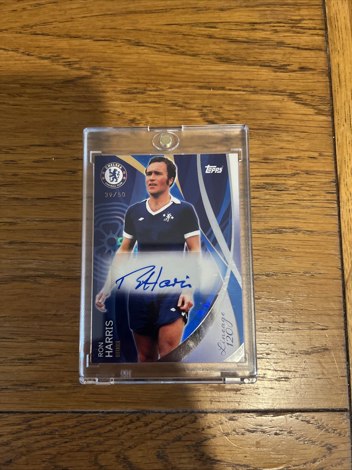 Ron Harris Auto Topps Chelsea Lineage 120 Football Card /50 for sale on Ebay