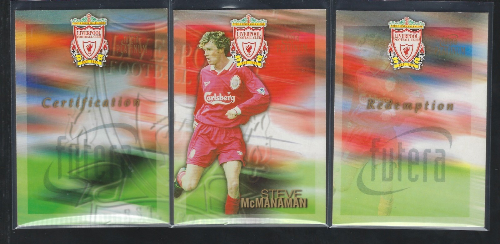 RARE 1998 FUTERA LIVERPOOL- STEVE McMANAMAN - COMPLETE  REDEMPTION CARD SET /100 for sale on Ebay