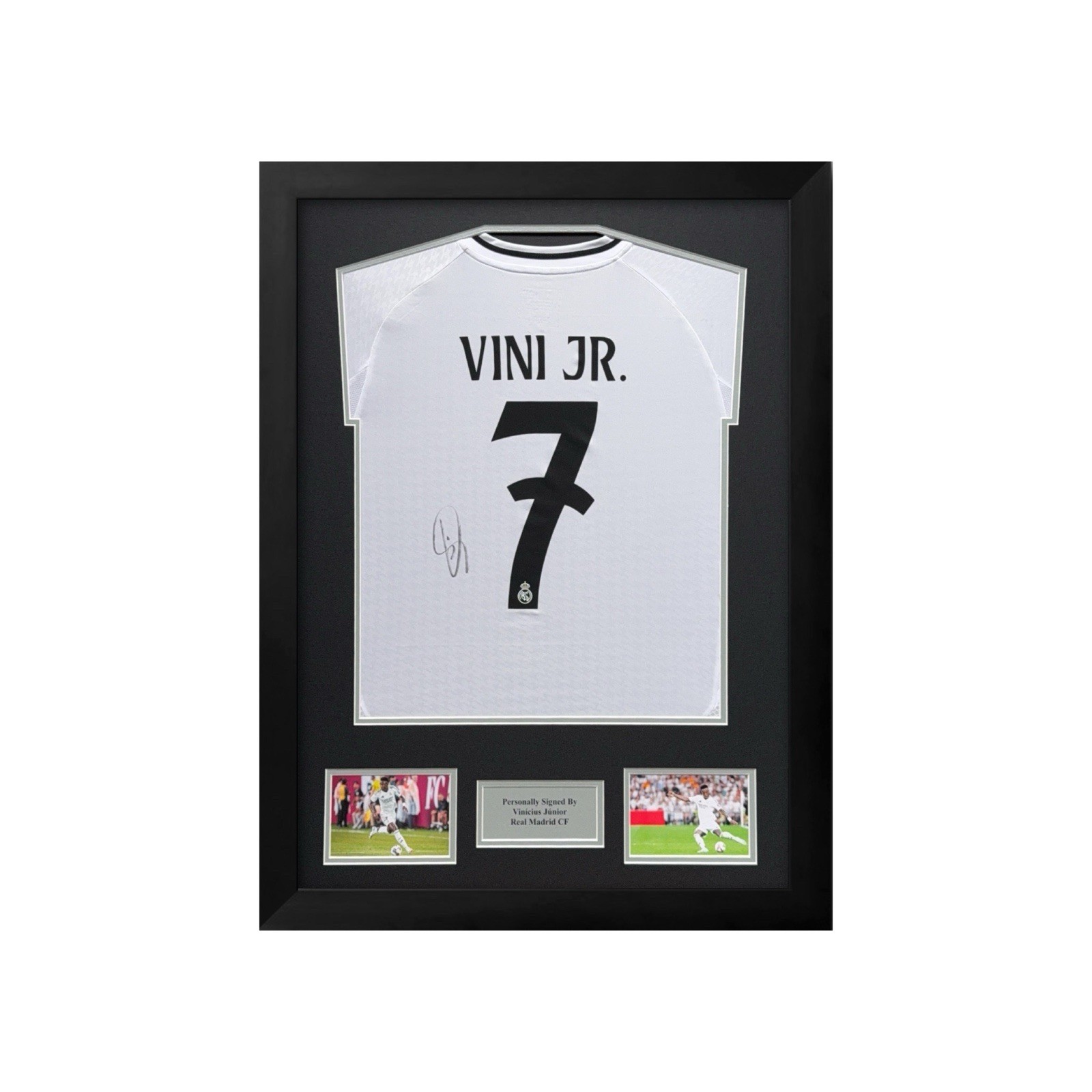 Vinicius Vini Jr Signed Real Madrid 2024/25 Framed Home Shirt with COA for sale on Ebay