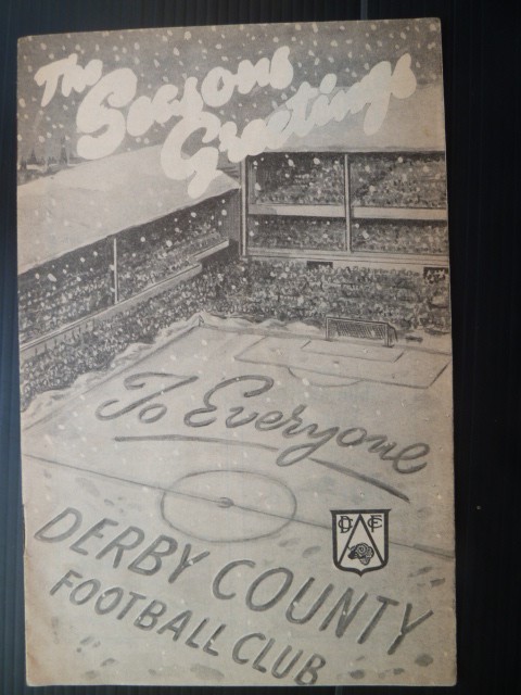 DERBY COUNTY  v  Wrexham   55/6  (Xmas cover). for sale on Ebay