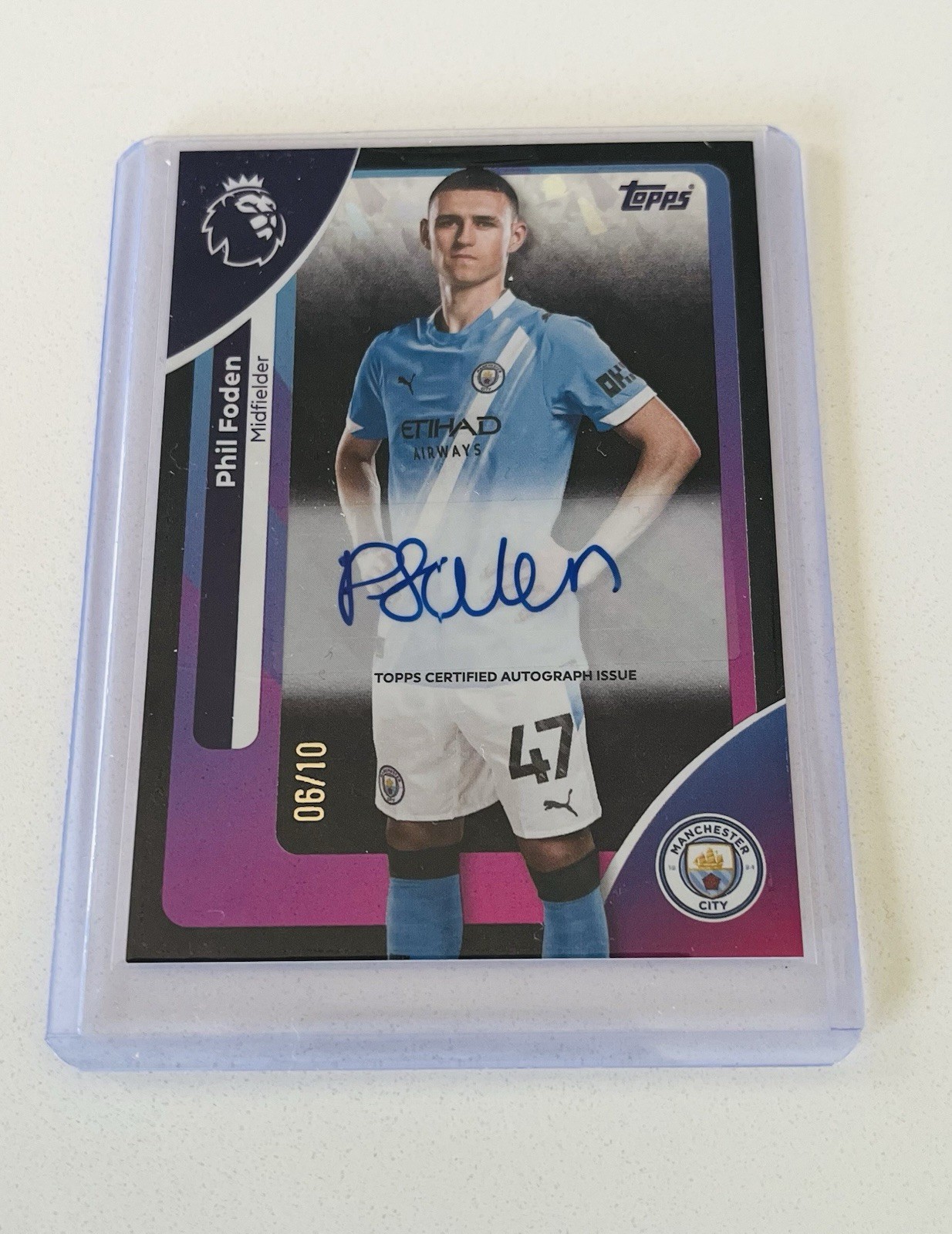 Topps Premier League 2026 Phil Foden Signed Autograph 06/10 Manchester City for sale on Ebay