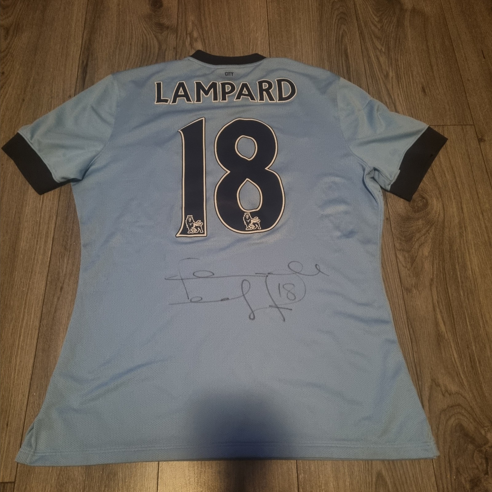 Lampard's Manchester City Autographed Shirt Signed for sale on Ebay