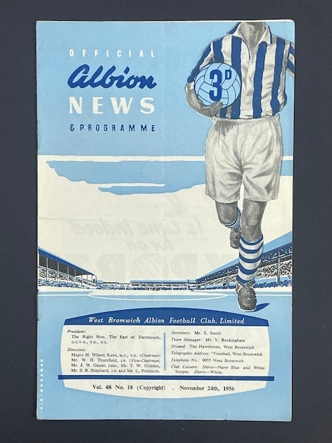 1956/57 WEST BROMWICH ALBION RESERVES V BOLTON WANDERERS 24-11-1956 CENTRAL LGE for sale on Ebay