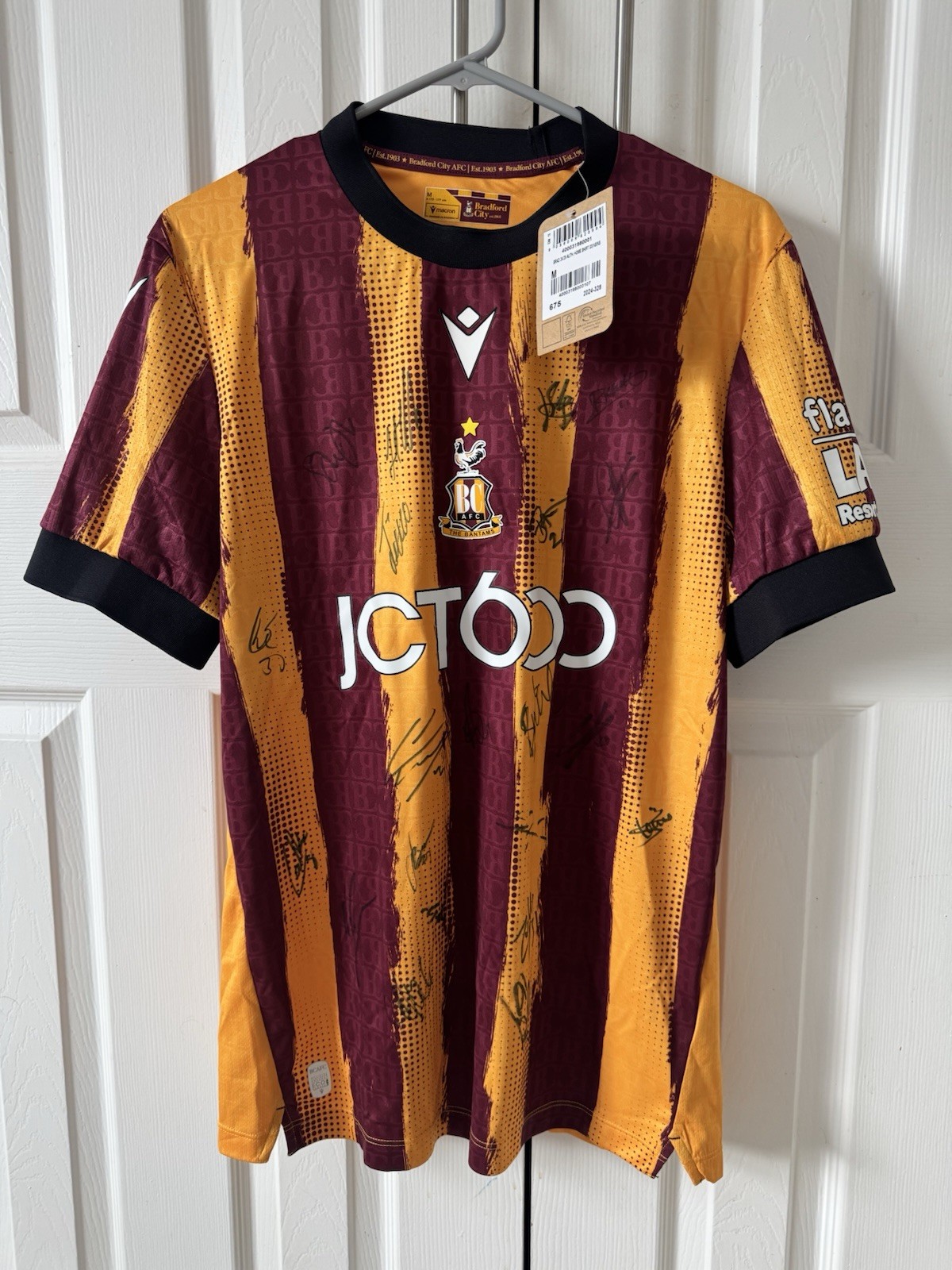 Bradford City AFC 2024/25 Official Signed Home Shirt Promotion Season Medium for sale on Ebay
