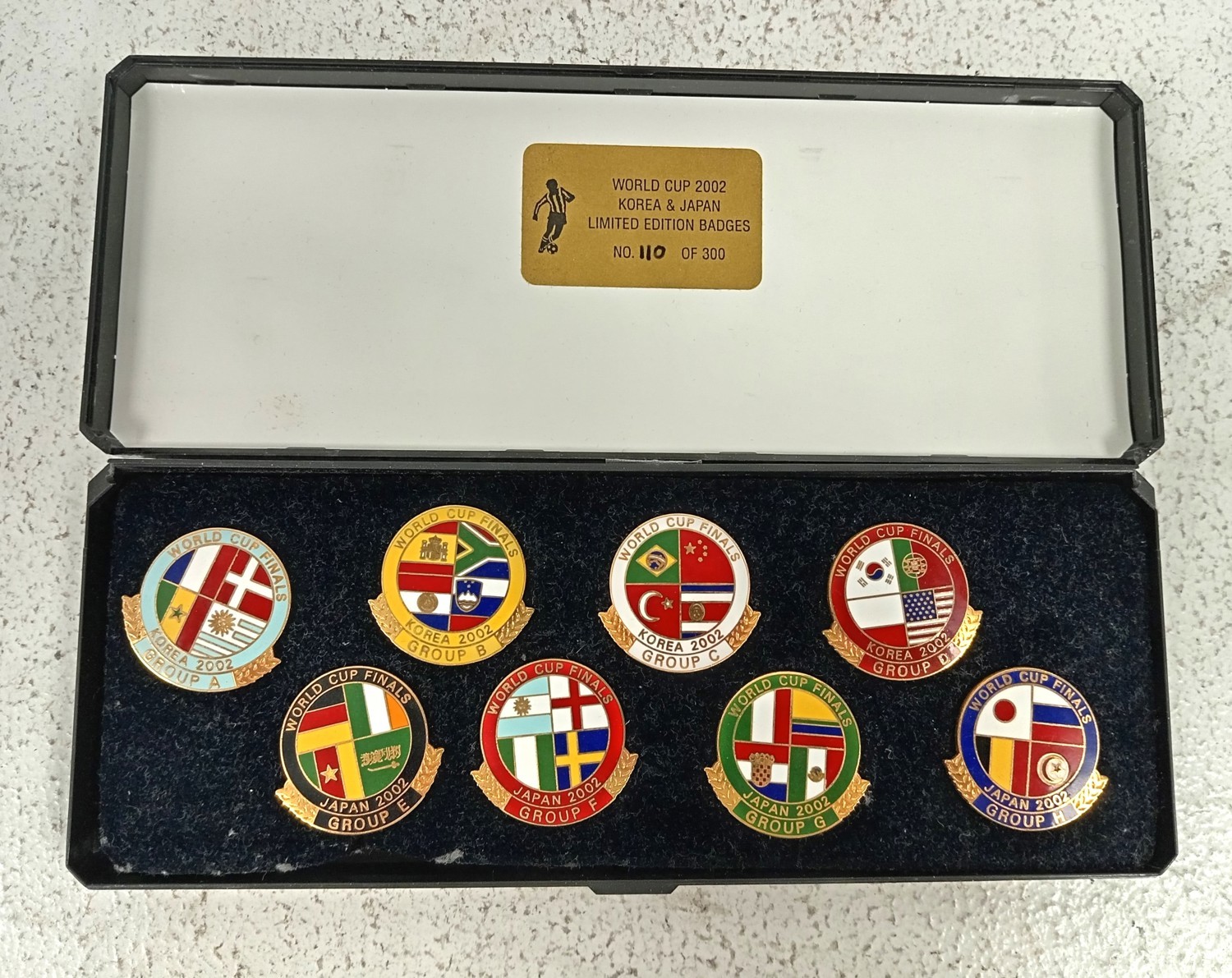 2002 World Cup Korea Japan Limited Edition Badge Set 110/300 Boxed Collectible for sale on Ebay