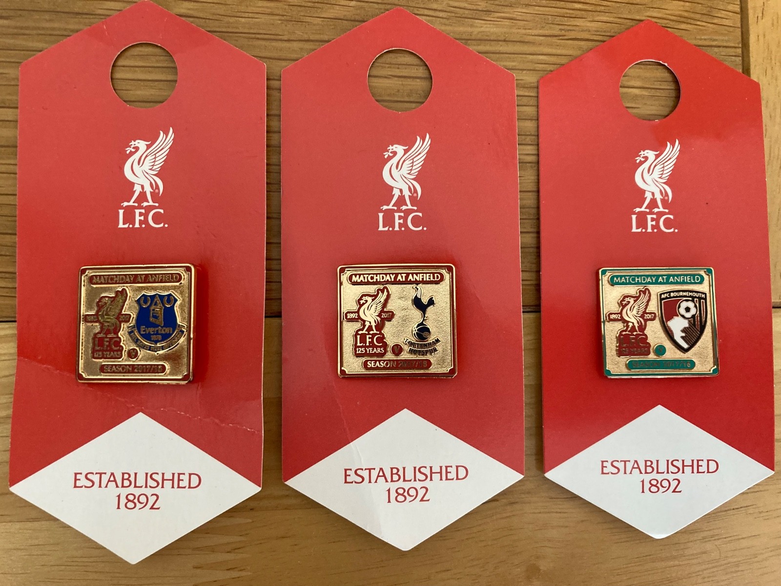 3x  Liverpool Football Club Pin Badges for sale on Ebay