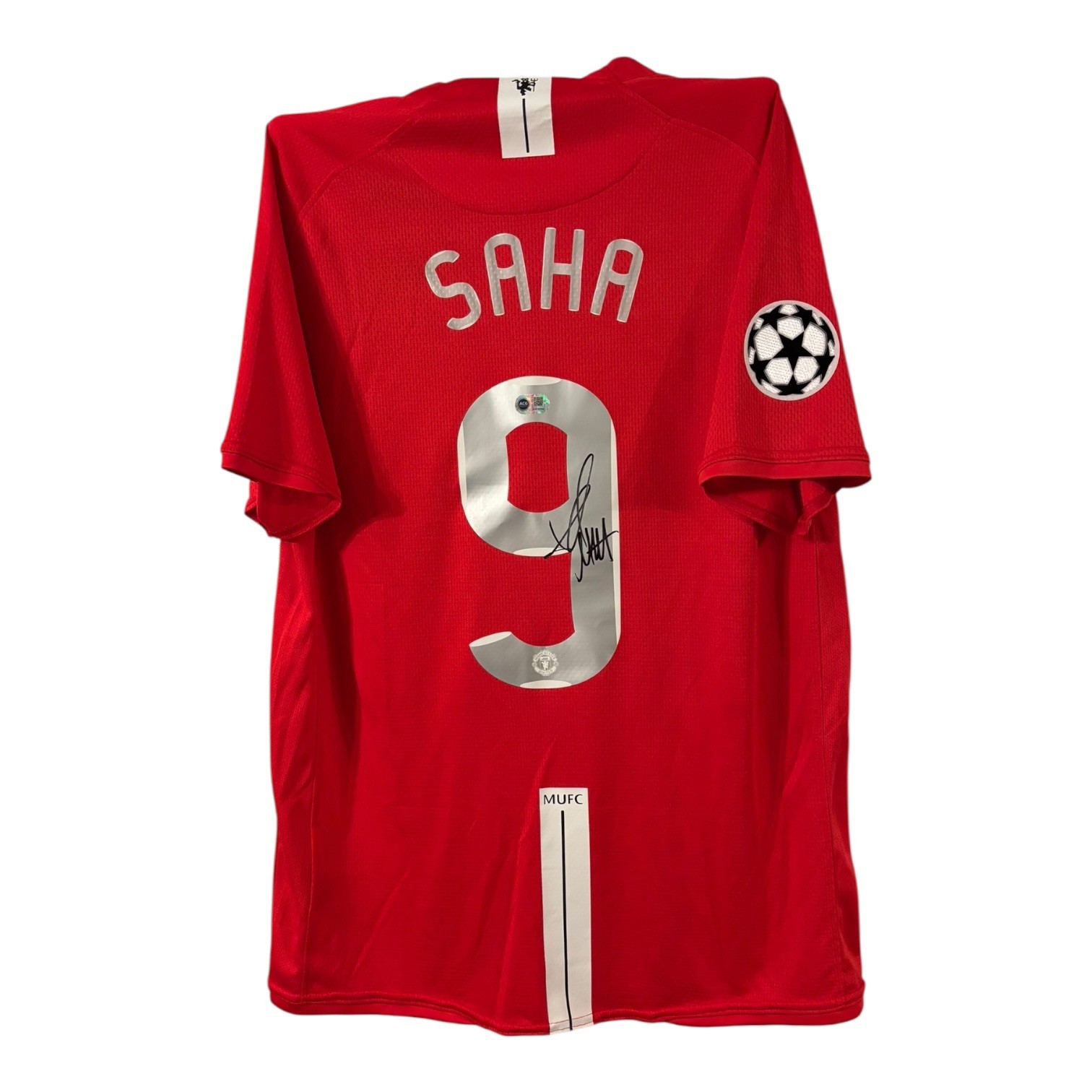 Louis Saha signed shirt ACG AUTHENTICATION PROOF MANCHESTER UNITED JERSEY RARE  for sale on Ebay