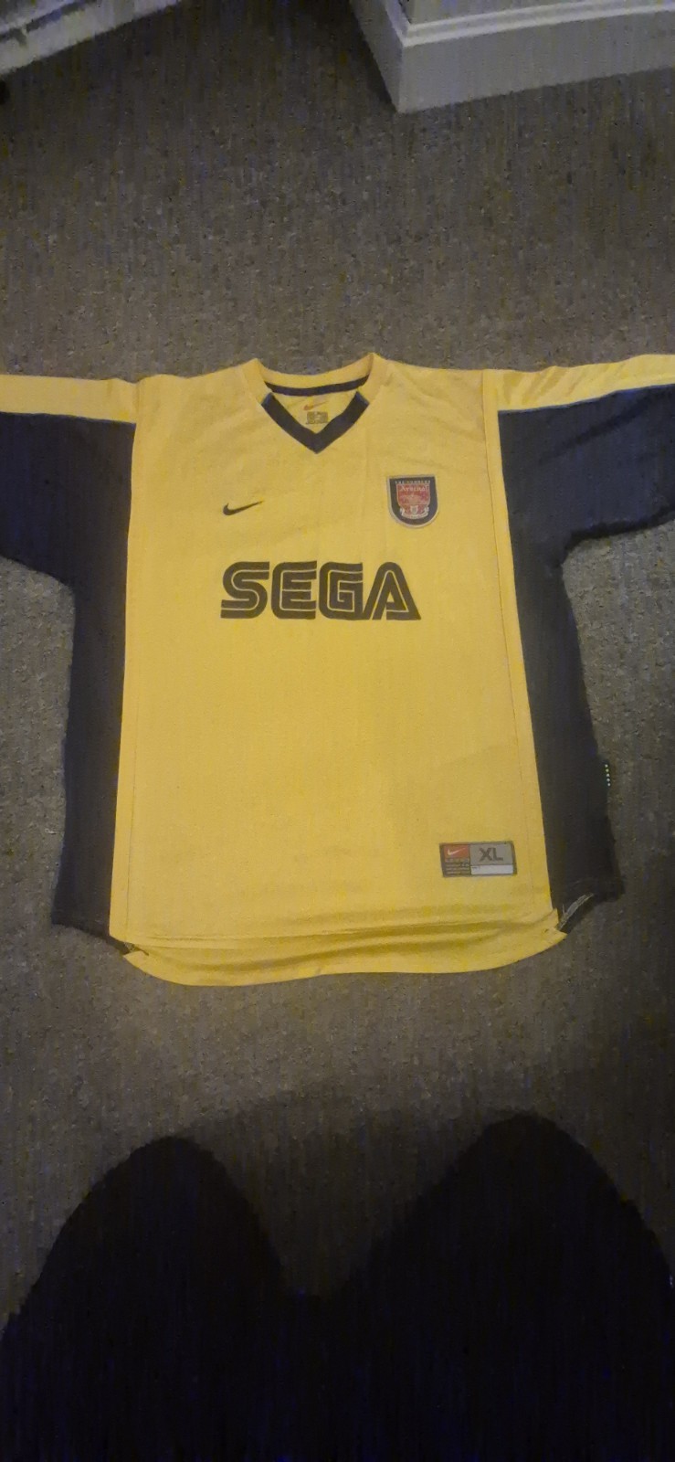 Orginal Arsenal Away Football Shirt Xl 1999 2000 Sega for sale on Ebay