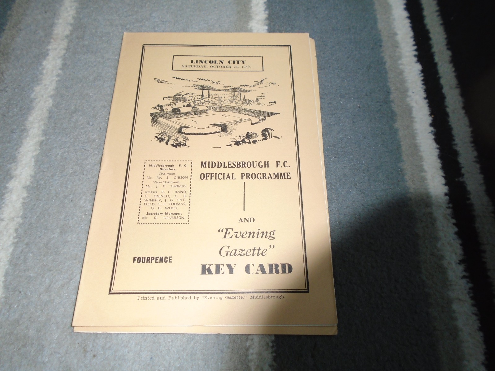 MIDDLESBROUGH V LINCOLN CITY 1959-60 for sale on Ebay