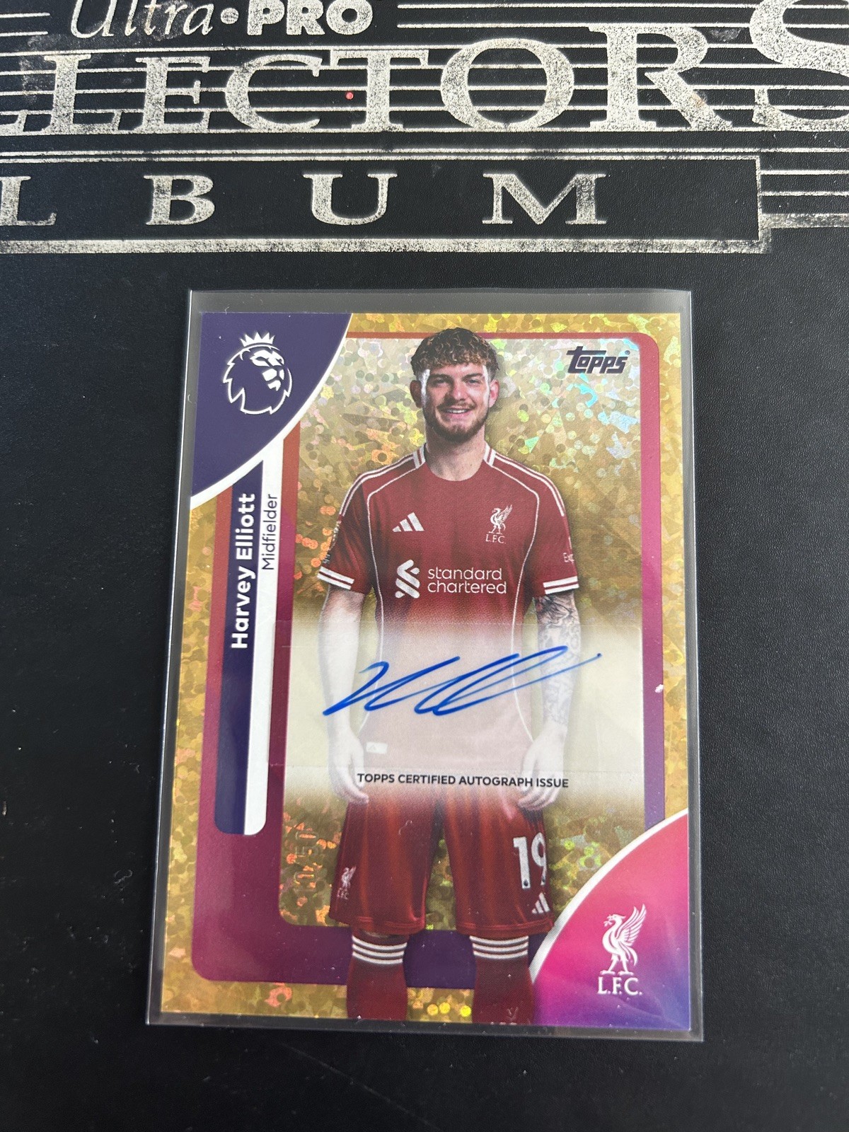 Topps 2026 Premier League Auto Harvey Elliott Gold Liverpool Autograph 10/50 for sale on Ebay