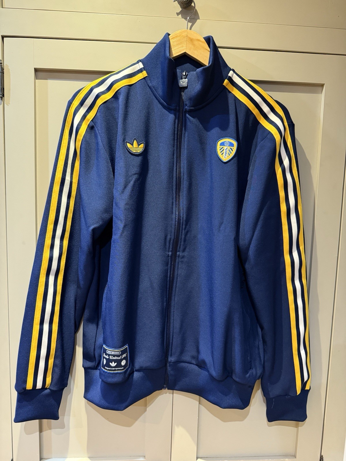 Leeds United Adidas Icon Track Top | Dark Blue | Medium | BRAND NEW  for sale on Ebay
