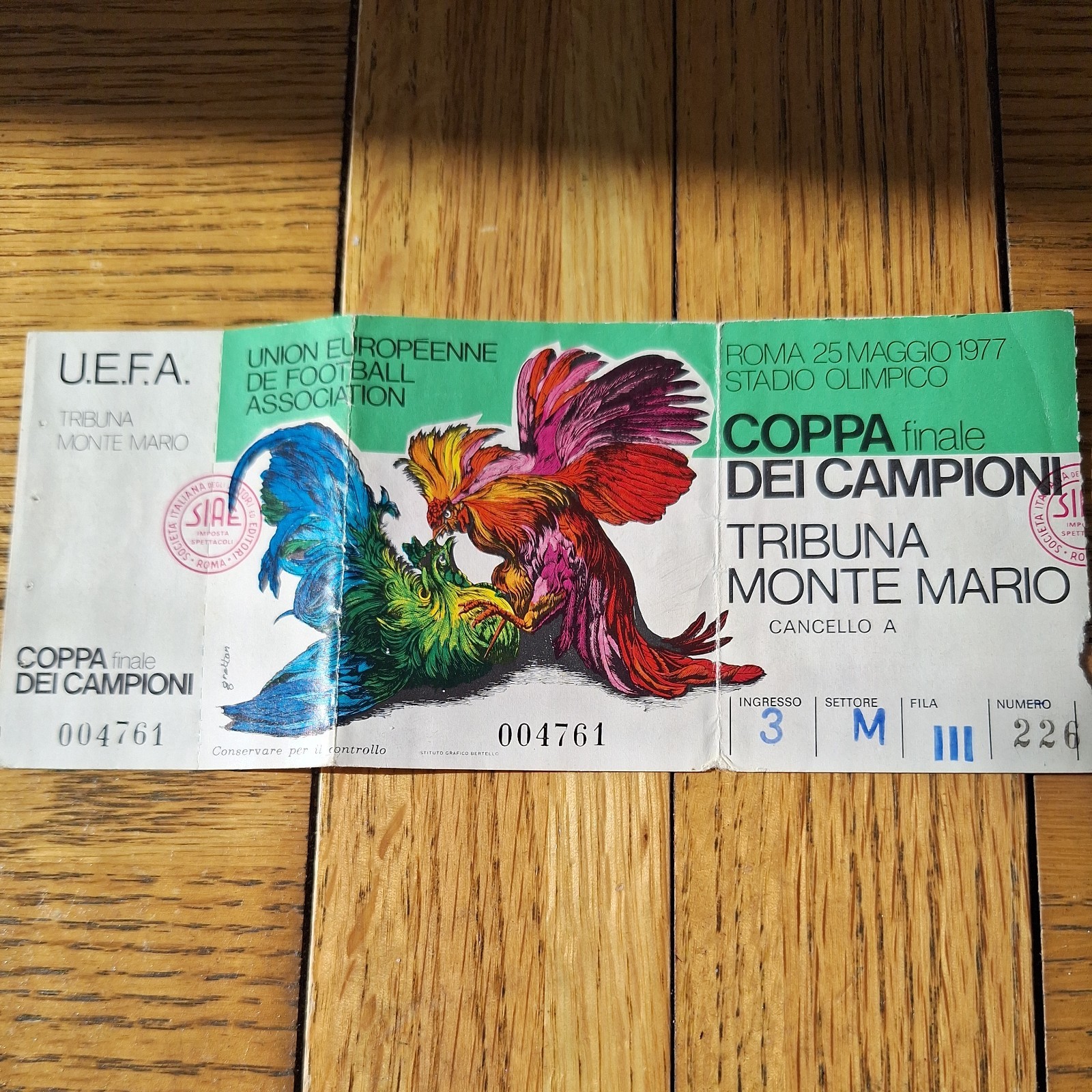 Liverpool v Borussia Monchengladbach 1977 European Cup Final ticket stub  for sale on Ebay